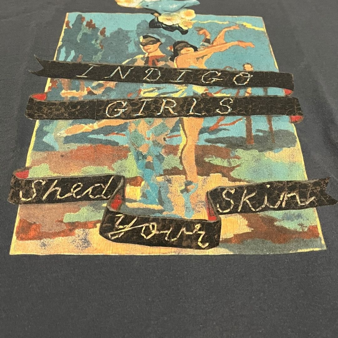 Band Tees VINTAGE Indigo Girls Shed Your Skin T Shirt GIANT TAG 90s Size US XL / EU 56 / 4 - 2 Thumbnail