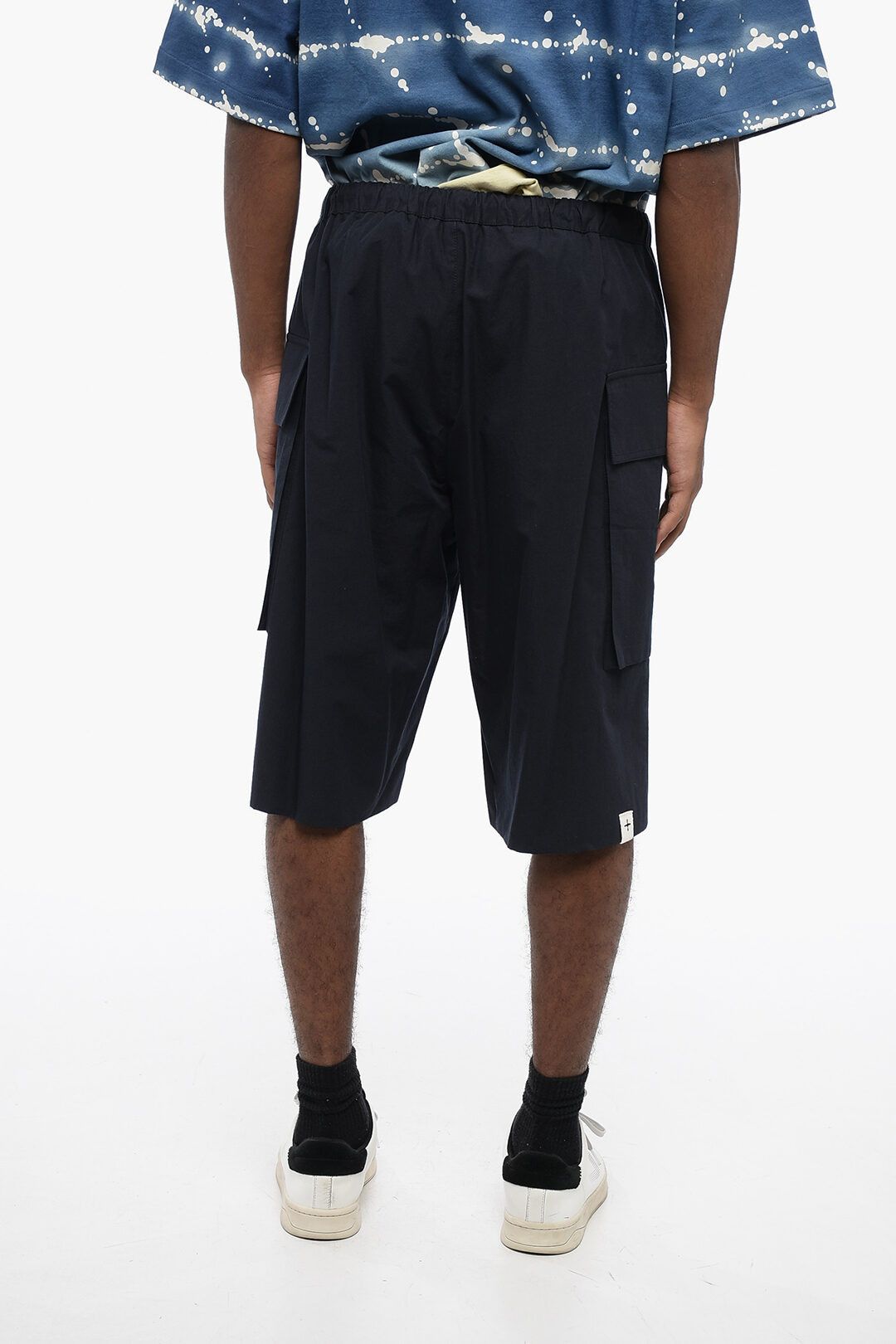 Jil Sander og1mm0625 Cotton Cargo Short in Dark Blue Size US 34 / EU 50 - 2 Thumbnail