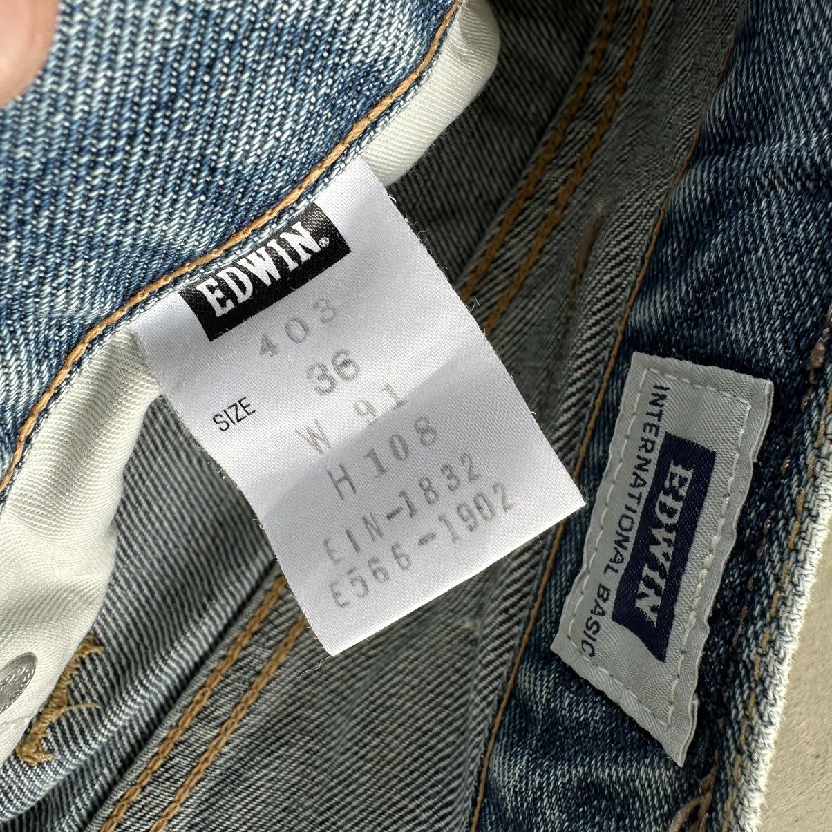 Japanese Brand Vintage Edwin Faded Denim Jean Pant W36 Size US 36 / EU 52 - 8 Thumbnail