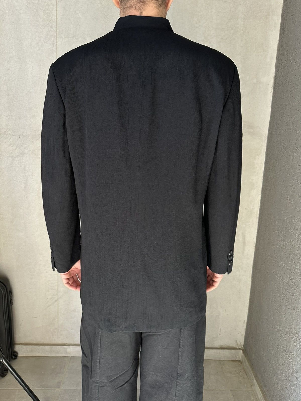 Issey Miyake ISSEY MIYAKE MEN Mao Collar Jacket Blazer Outerwear Size US XL / EU 56 / 4 - 8 Thumbnail
