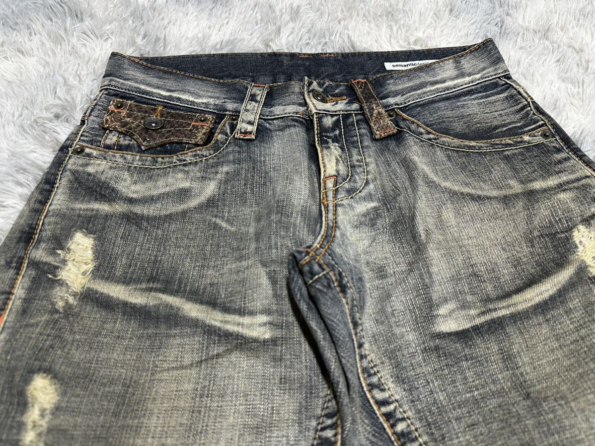 semanticdesign 🔥Sick Y2K Semantic Design Flared Denim Snakeskin Pocket Size US 30 / EU 46 - 6 Thumbnail