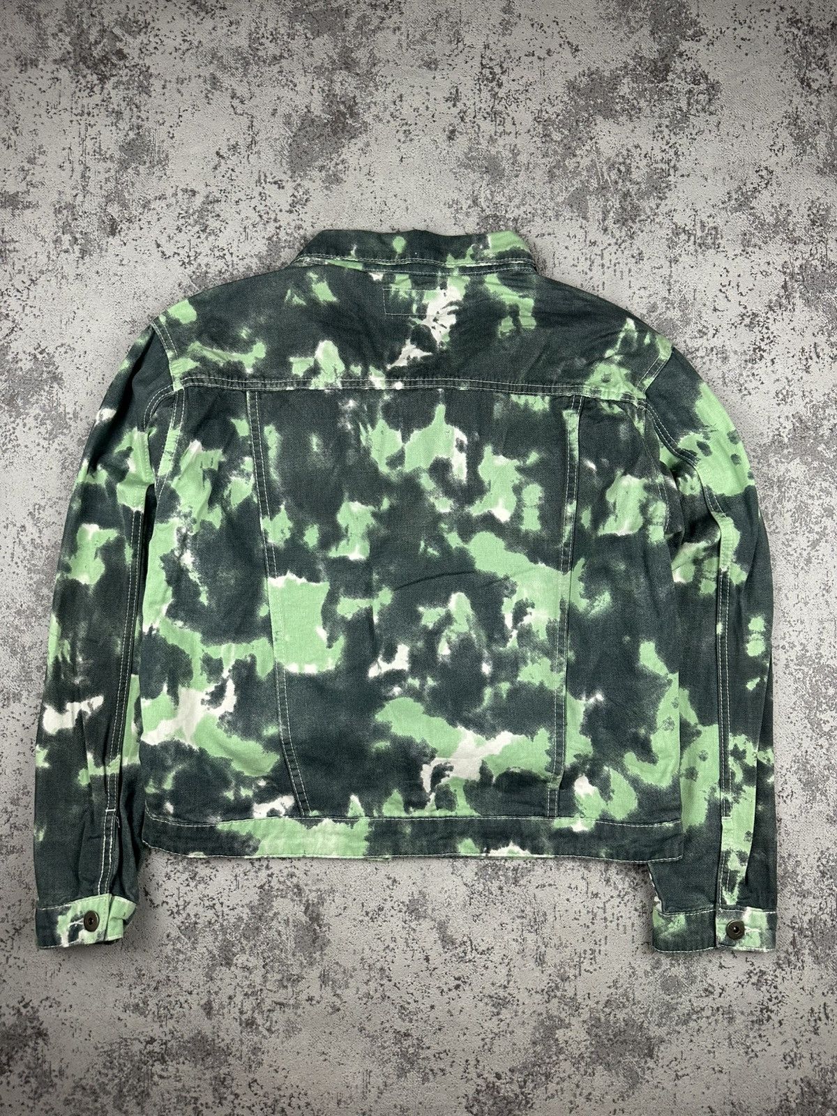 Hysteric Glamour Liquor n Poker Green Acid Wash Denim Jacket Tie-Dye Size US S / EU 44-46 / 1 - 9 Thumbnail