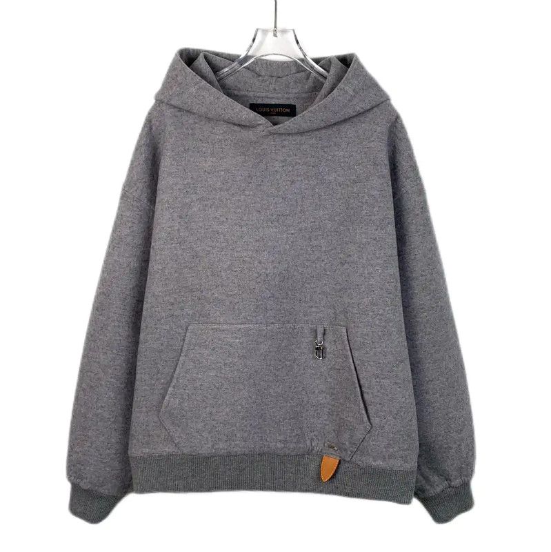 Louis Vuitton Gray Wool Hoodie for Men 0089