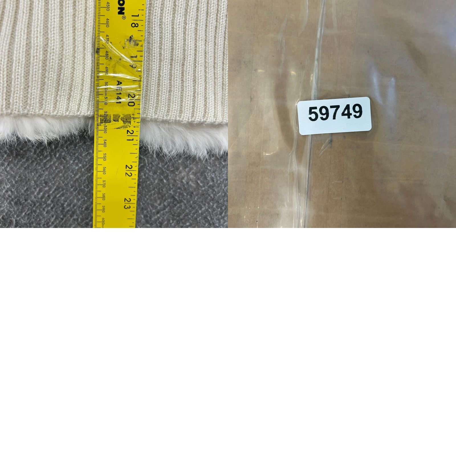 Vintage VINTAGE Frost Jacket Womens M White Wool Ribbed Knit Real Rabbit Fur Sweater Y2K Size M / US 6-8 / IT 42-44 - 9 Thumbnail