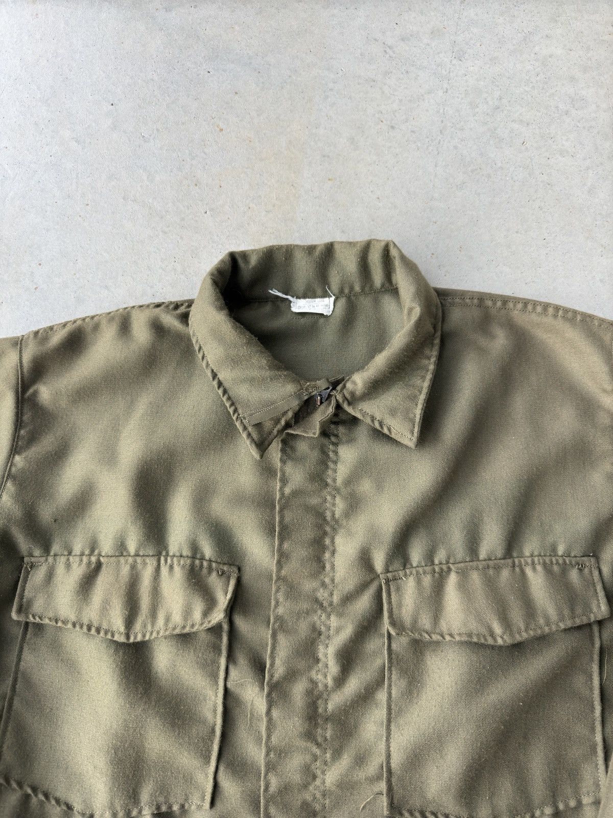 Other Vintage 90s Military Flyers Green Zip Up Collared Shirt Size US M / EU 48-50 / 2 - 2 Thumbnail
