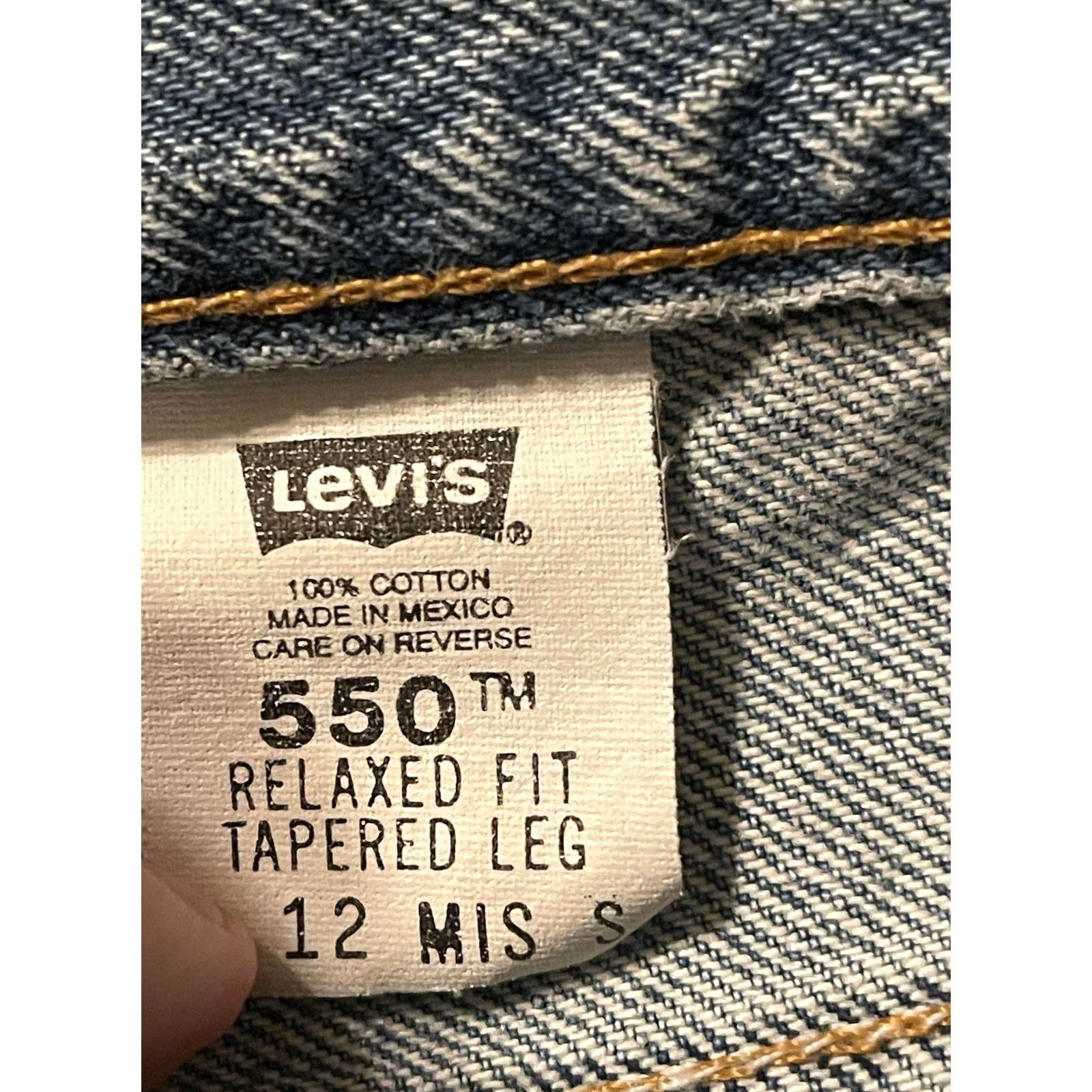 Levi's VINTAGE Levi's 550 Jeans Light Wash High Rise Denim Womens 12 Mis S 31x29 Size 34" / US 12 / IT 48 - 4 Thumbnail