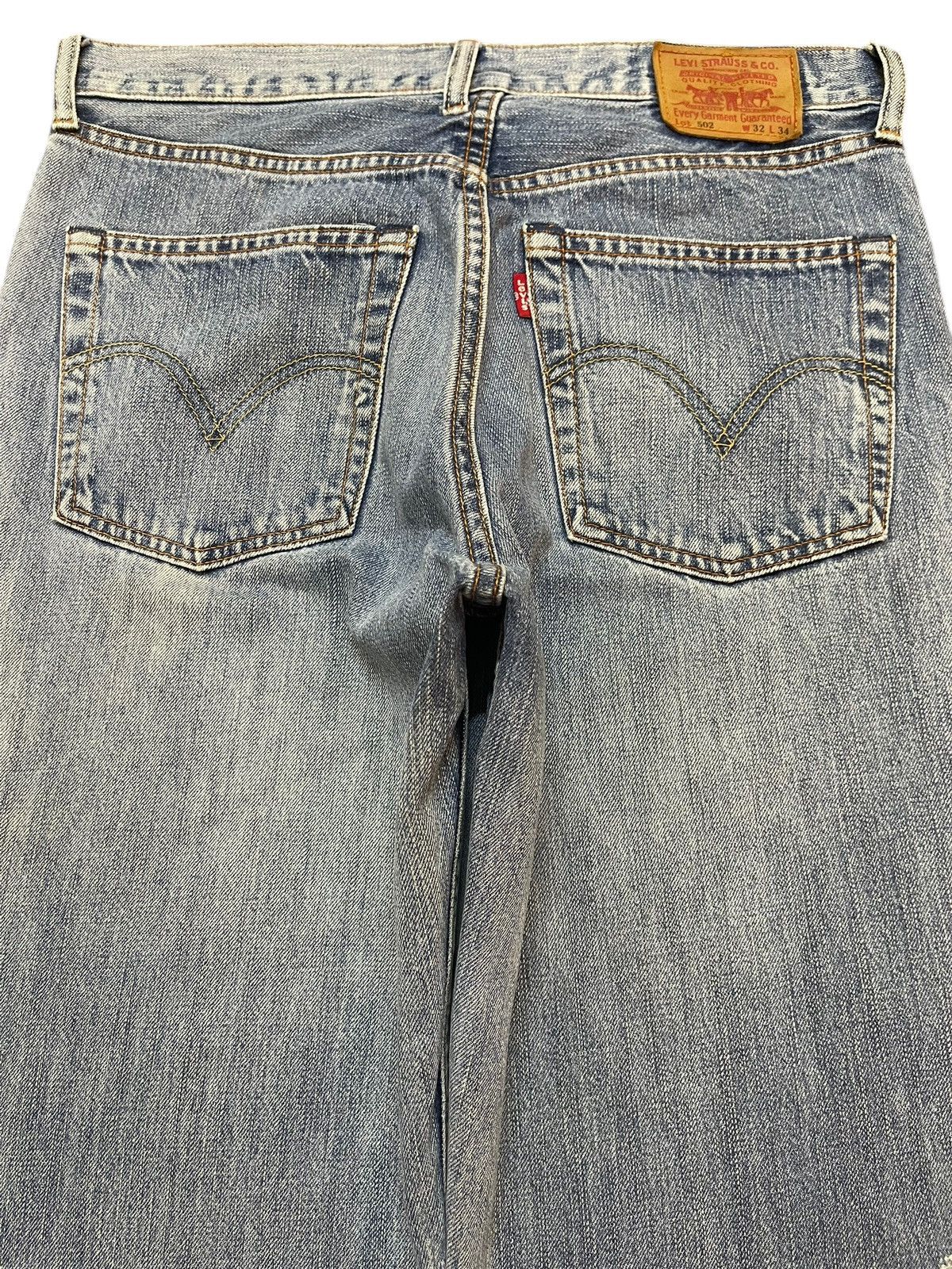Levi's Vintage 80s Levis 502 Blue Faded Wash Wide Leg Straight Fit Size US 31 - 6 Thumbnail