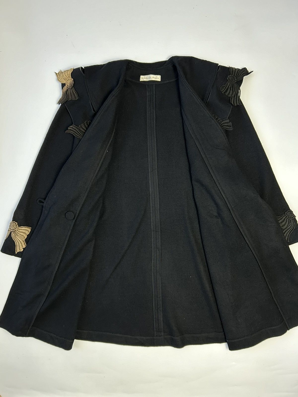 Japanese Brand RIBBON’S HEART WOOL LONG COAT Size ONE SIZE - 2 Thumbnail