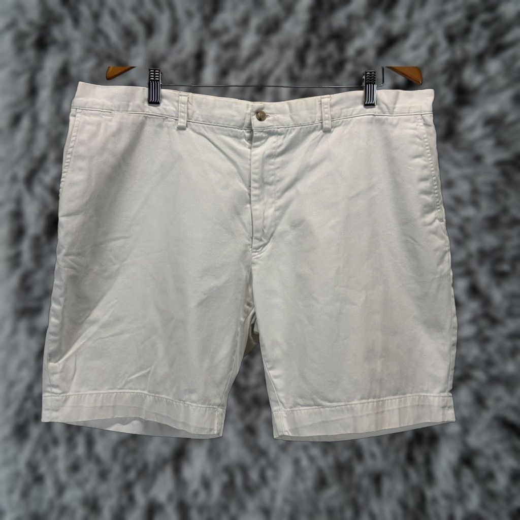 Polo Ralph Lauren Polo Ralph Lauren Shorts Chino Men White 42 Flat Front GUC Sz 42 Regular Cotton Size US XL / EU 56 / 4 - 1 Thumbnail