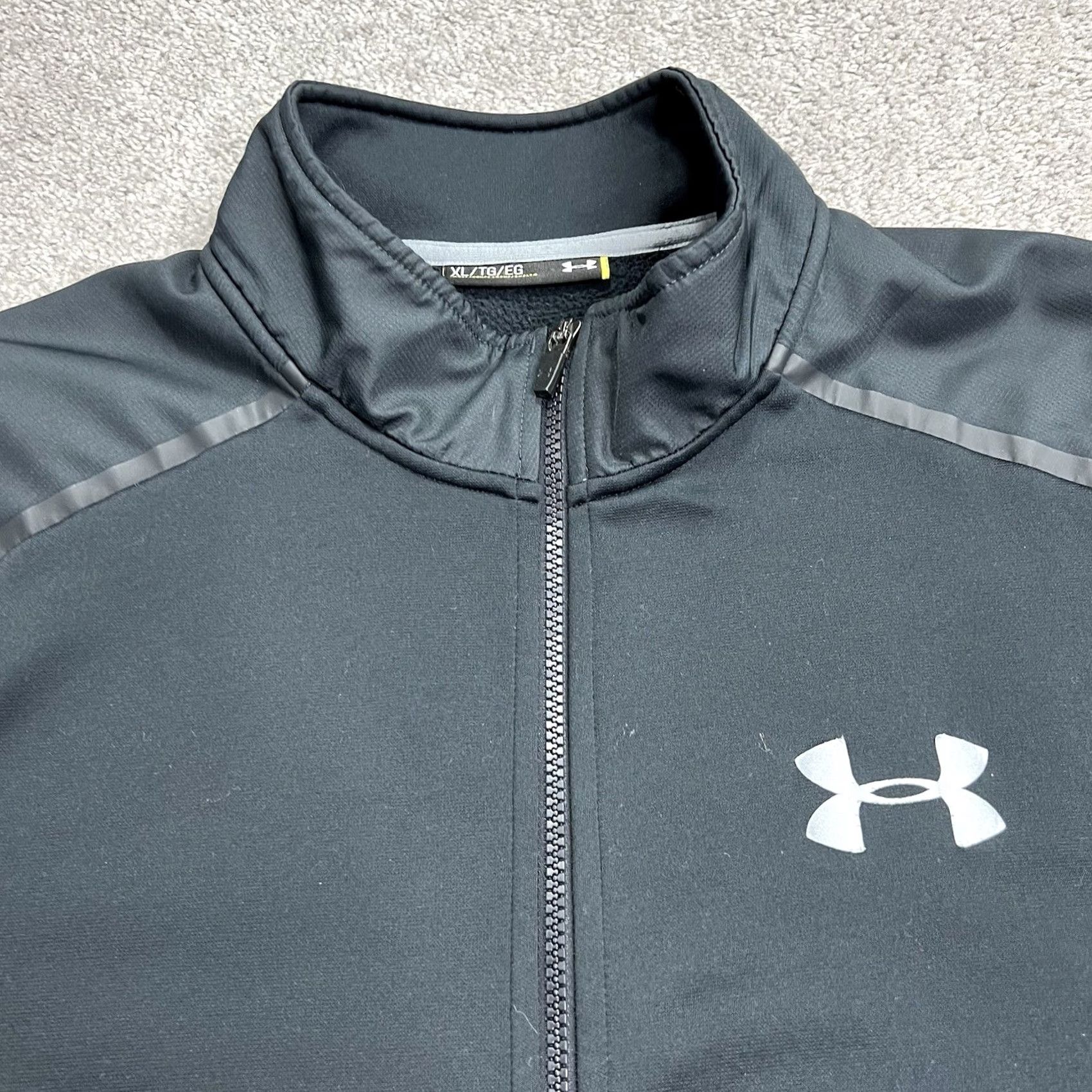 Under Armour Under Armour Jacket Mens XL Black Full Zip Track Athletic Loose Fit Gym Training Size US XL / EU 56 / 4 - 4 Thumbnail