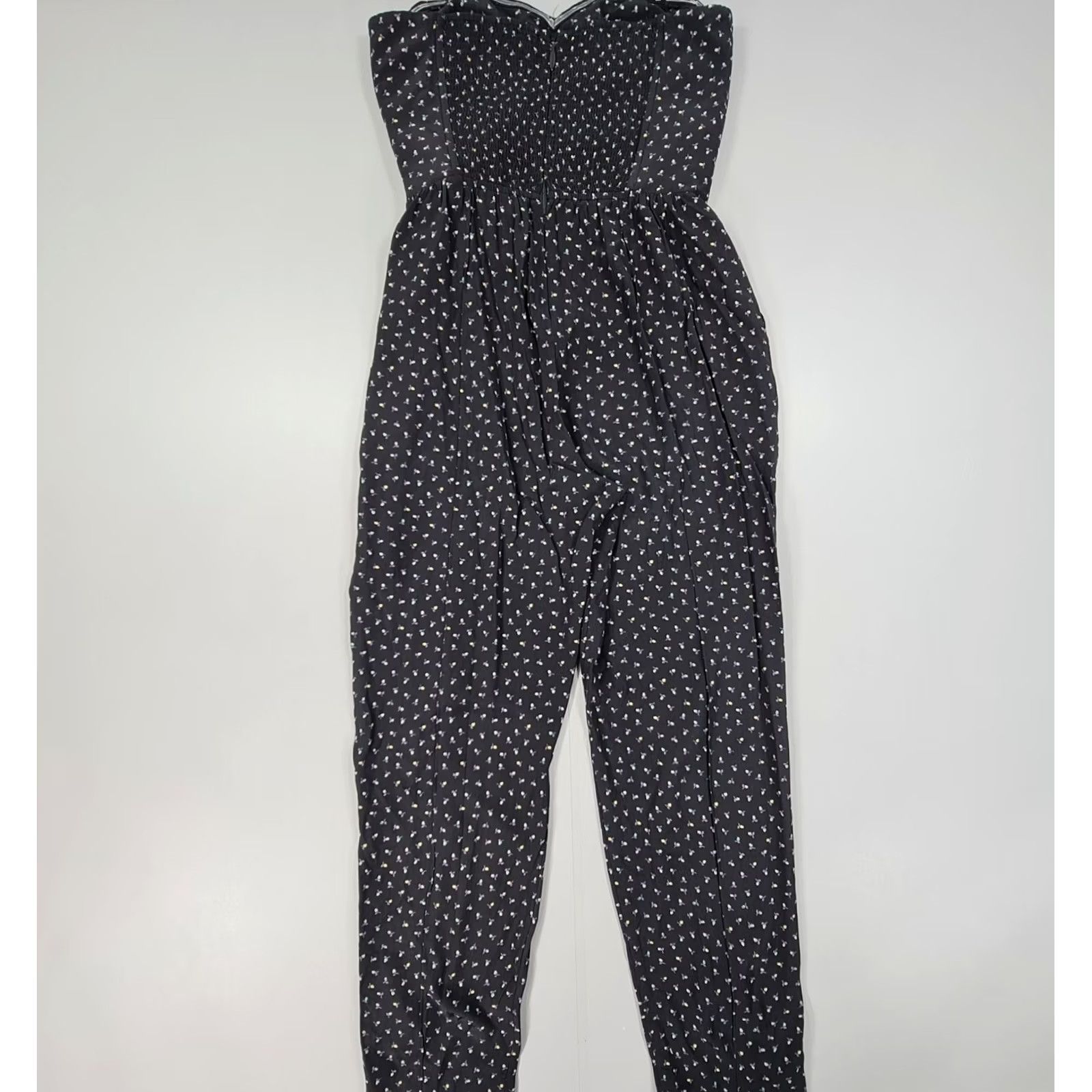 Juicy Couture Juicy Couture Womens Jumpsuit Silk Black 6 UK Sleeveless Floral Zip Regular One-Piece Womens Size 28" / US 6 / IT 42 - 7 Thumbnail