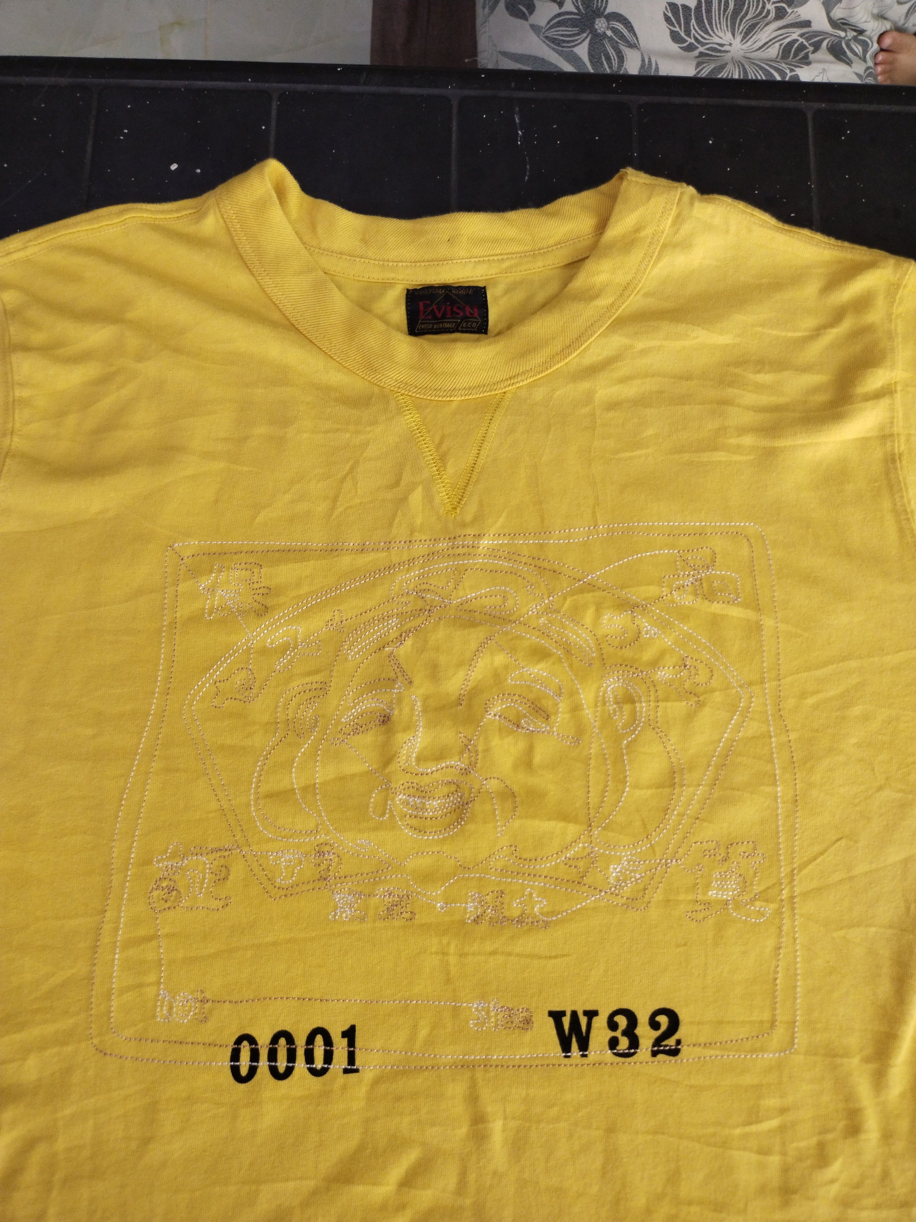 Evisu Vintage Evisu Embroidery Yellow Shirt Tee Size US M / EU 48-50 / 2 - 3 Thumbnail