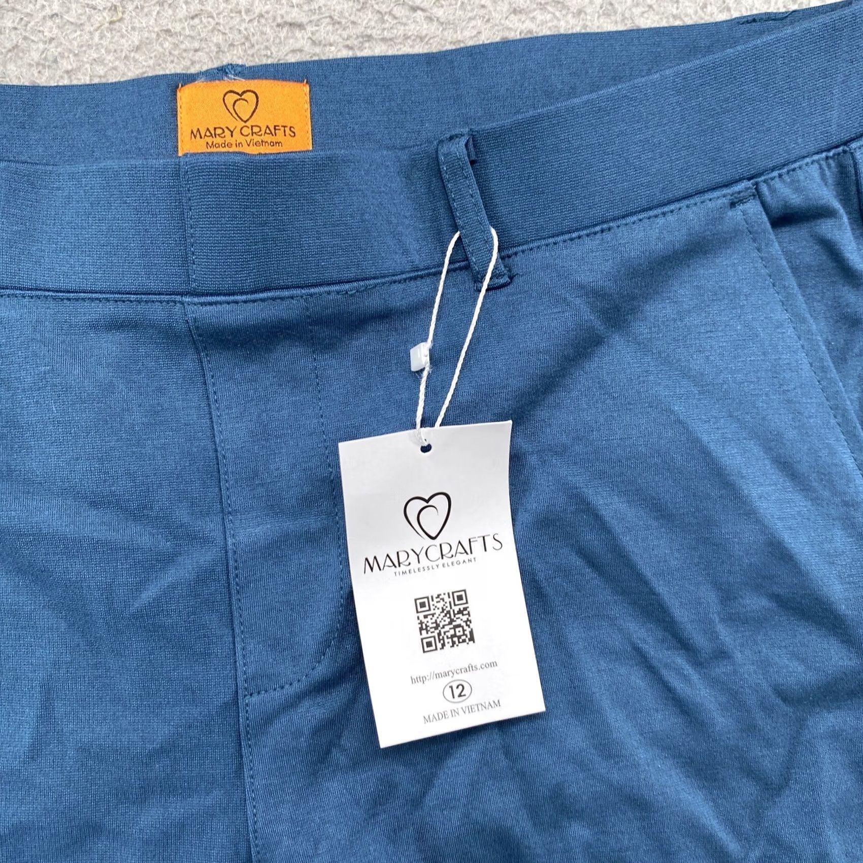 Vintage Marycrafts Women's Dress Pants Blue Ankle Work Pants Size 12 NEW Dress Pants Womens Blue 12 Marycrafts Size 34" / US 12 / IT 48 - 2 Thumbnail