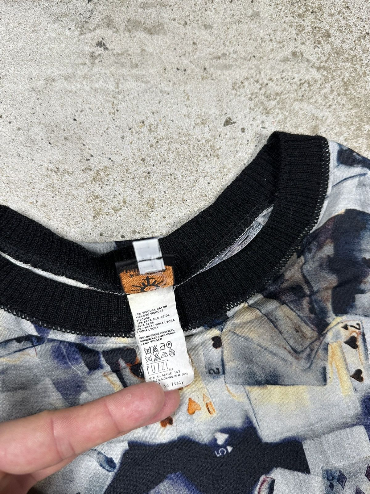 Jean Paul Gaultier Vintage 90s Jean Paul Gaultier Soleil Viscose Cards Top Size S / US 4 / IT 40 - 10 Thumbnail