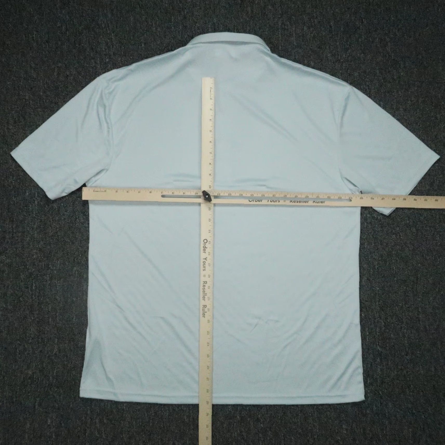 CO VINTAGE Collars & Co Shirt Mens XXL Light Blue Performance Polo Short Sleeve Stretch 2XL Size US XXL / EU 58 / 5 - 6 Thumbnail
