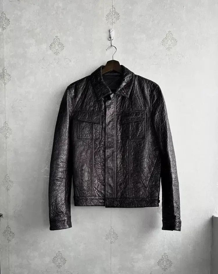Balenciaga Sz 48 Balenciaga 10AW Winkled Leather Jacket Size US M / EU 48-50 / 2 - 2 Thumbnail