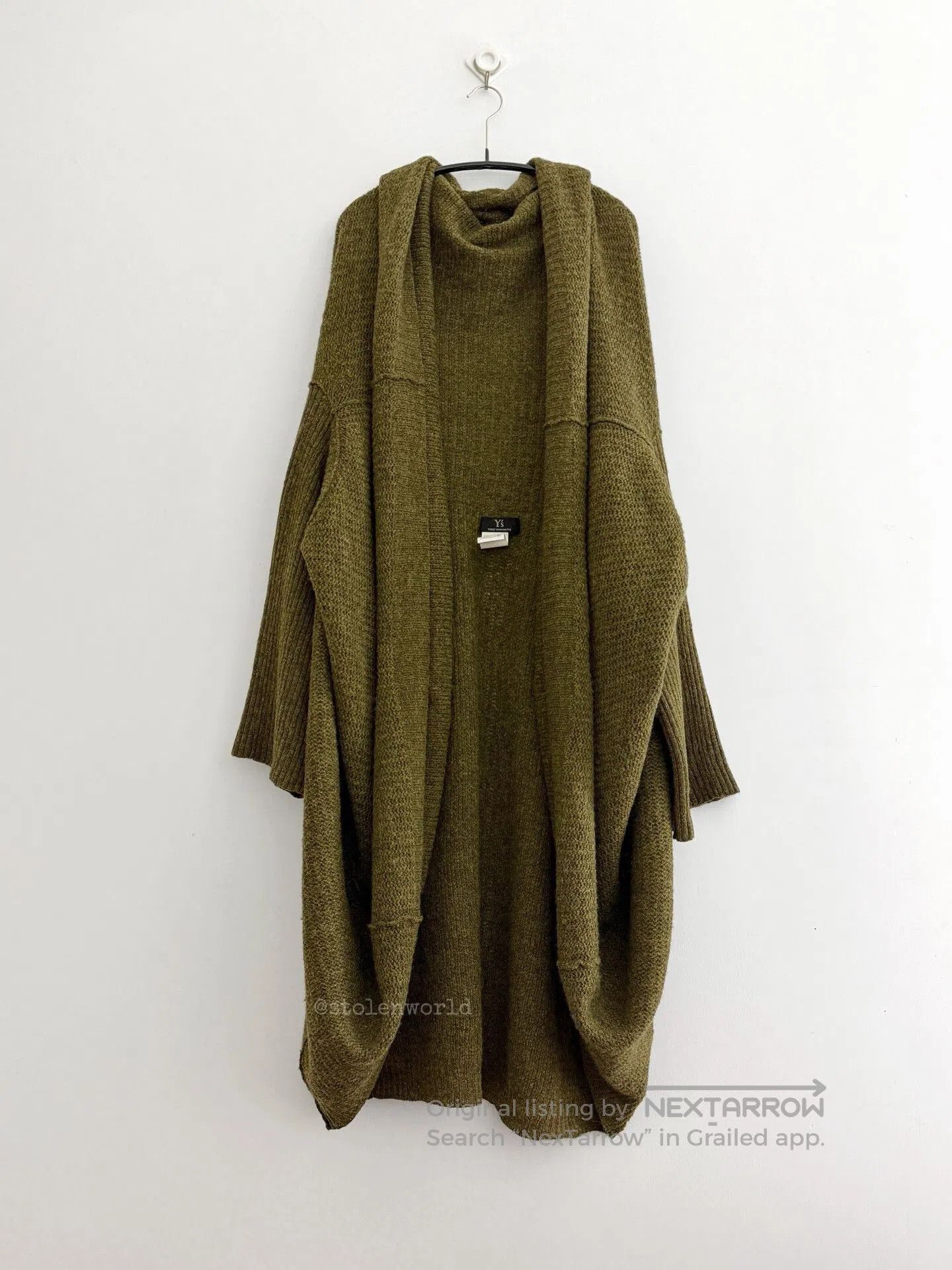 Y's green knitted wool cardigan by Y's. Size M / US 6-8 / IT 42-44 - 7 Thumbnail