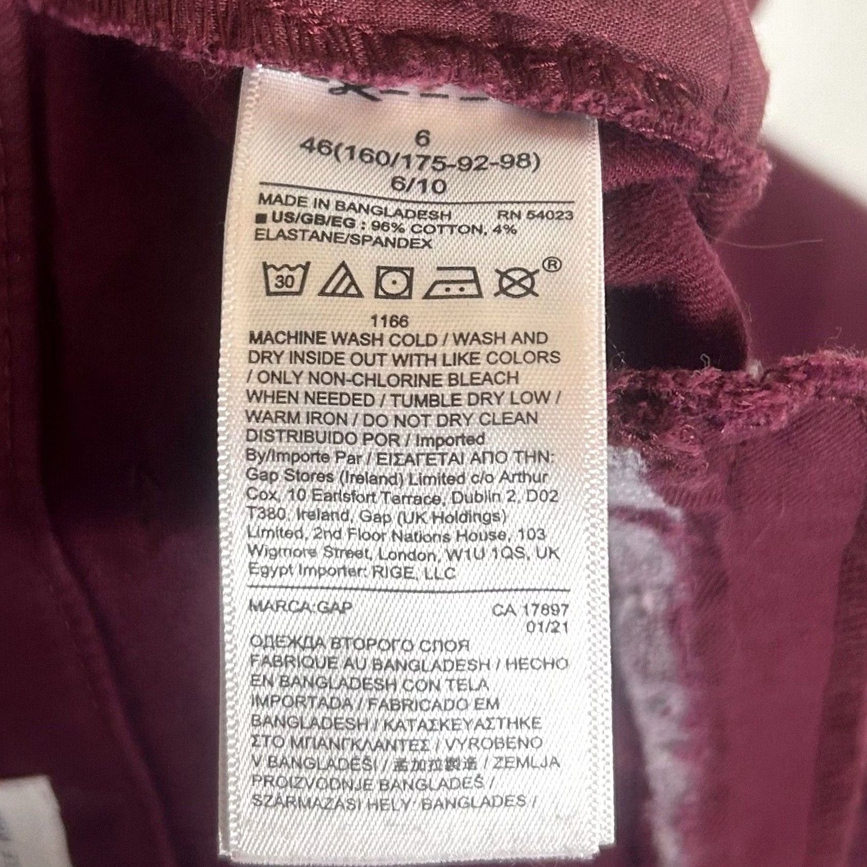 Gap Gap Pants Skinny Ankle 6 Red Pockets Classic Casual Womens Size 28" / US 6 / IT 42 - 5 Thumbnail
