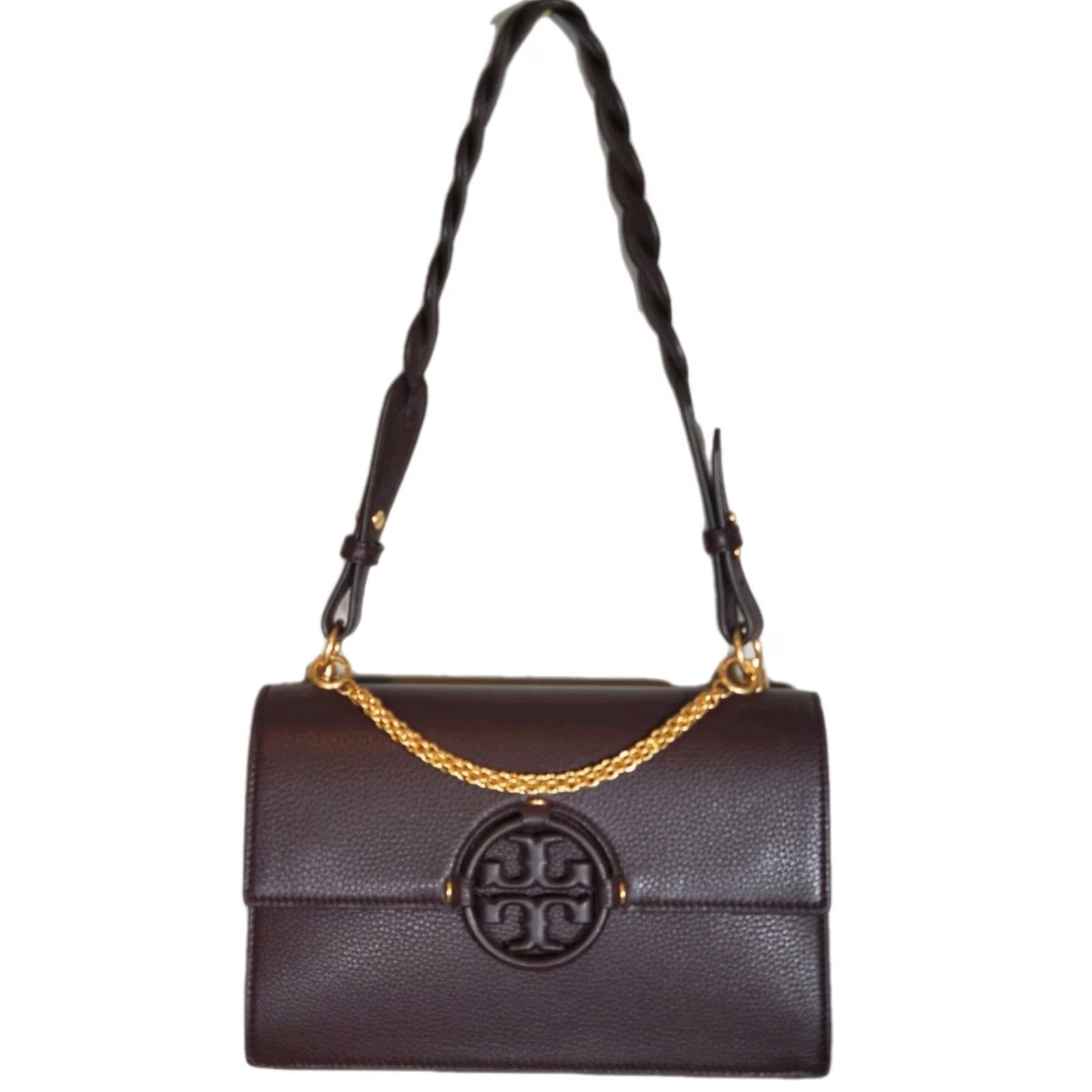 Tory Burch Tory Burch Miller Shoulder Bag Tempranillo Dark Burgundy Leather Magnetic Flap 83991 Large Crossbody Bag Women Womens Size ONE SIZE - 2 Thumbnail