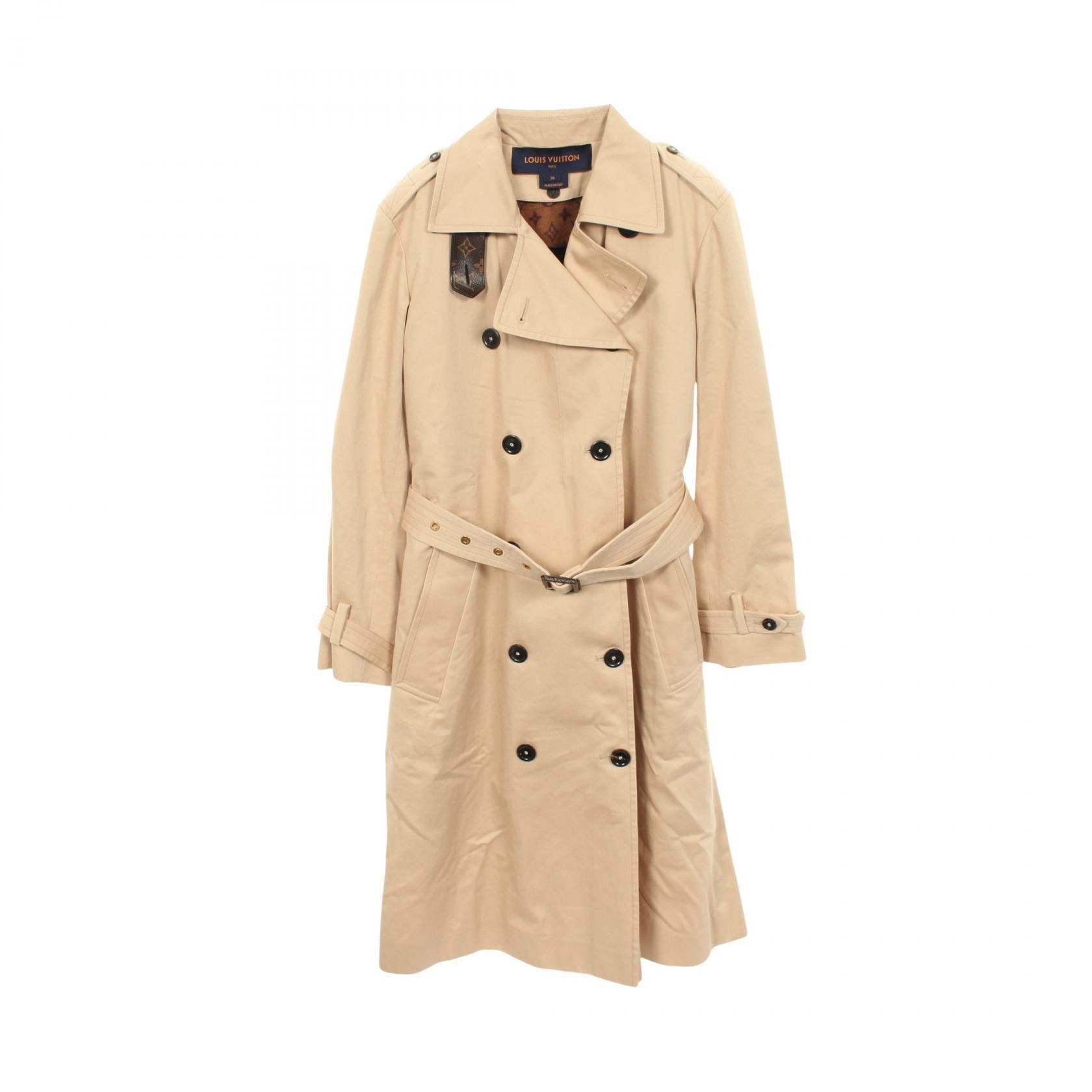 Louis Vuitton Louis Vuitton Louis Vuitton Monogram Cotton Trench Coat Textile Outerwear FIOX24TIX DUTY FREE for USA Size ONE SIZE - 1 Thumbnail