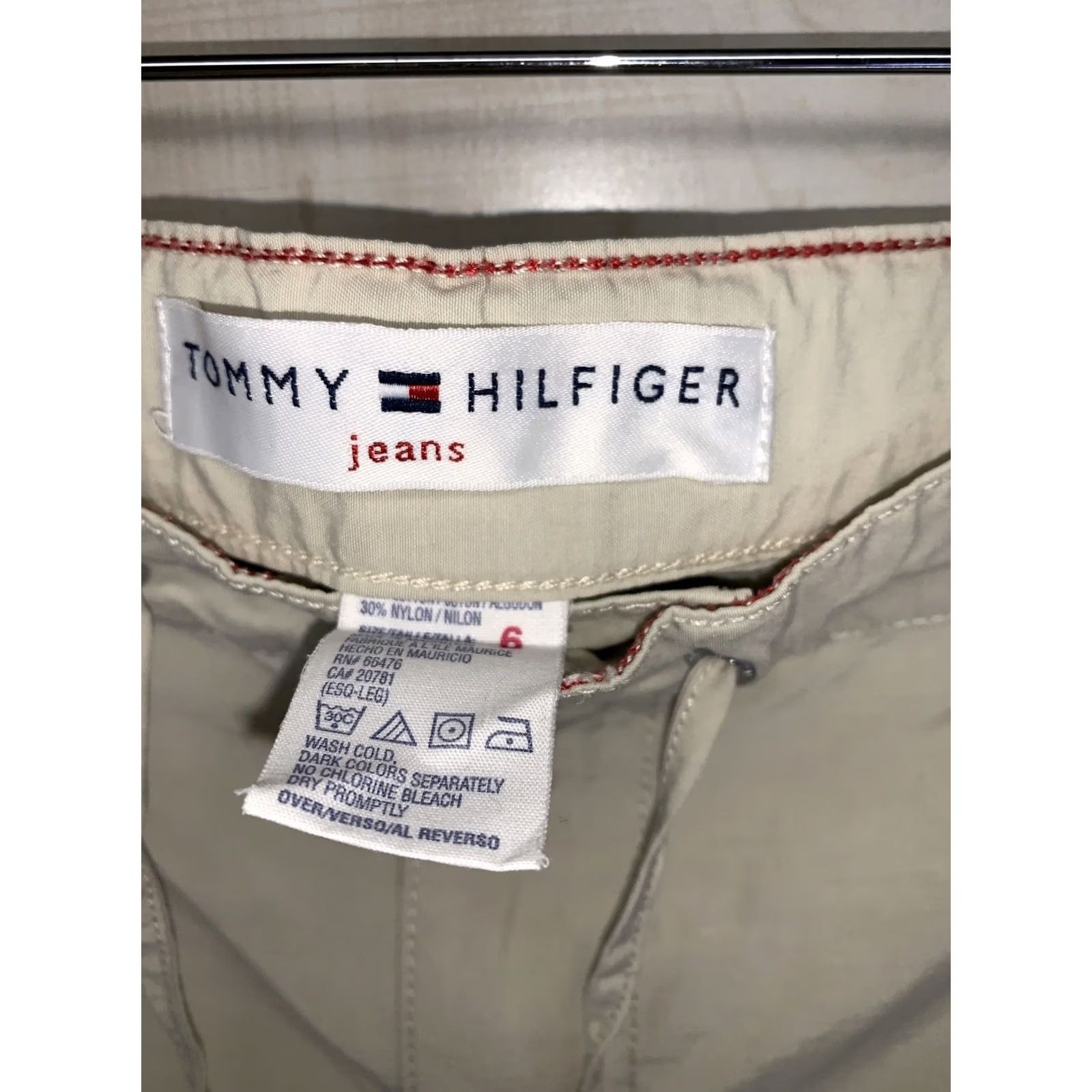 Tommy Hilfiger Tommy Hilfiger Women’s SZ 6 Lightweight Straight Leg Hiking Pants NWT Beige Nylon Cotton Size 28" / US 6 / IT 42 - 6 Thumbnail