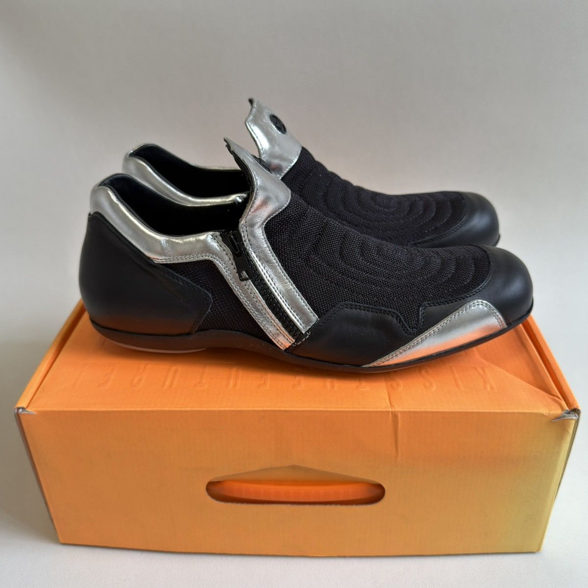 Walter Van Beirendonck 1990s Black/Silver Moto Tech Sneakers Size US 10 / EU 43 - 22 Thumbnail