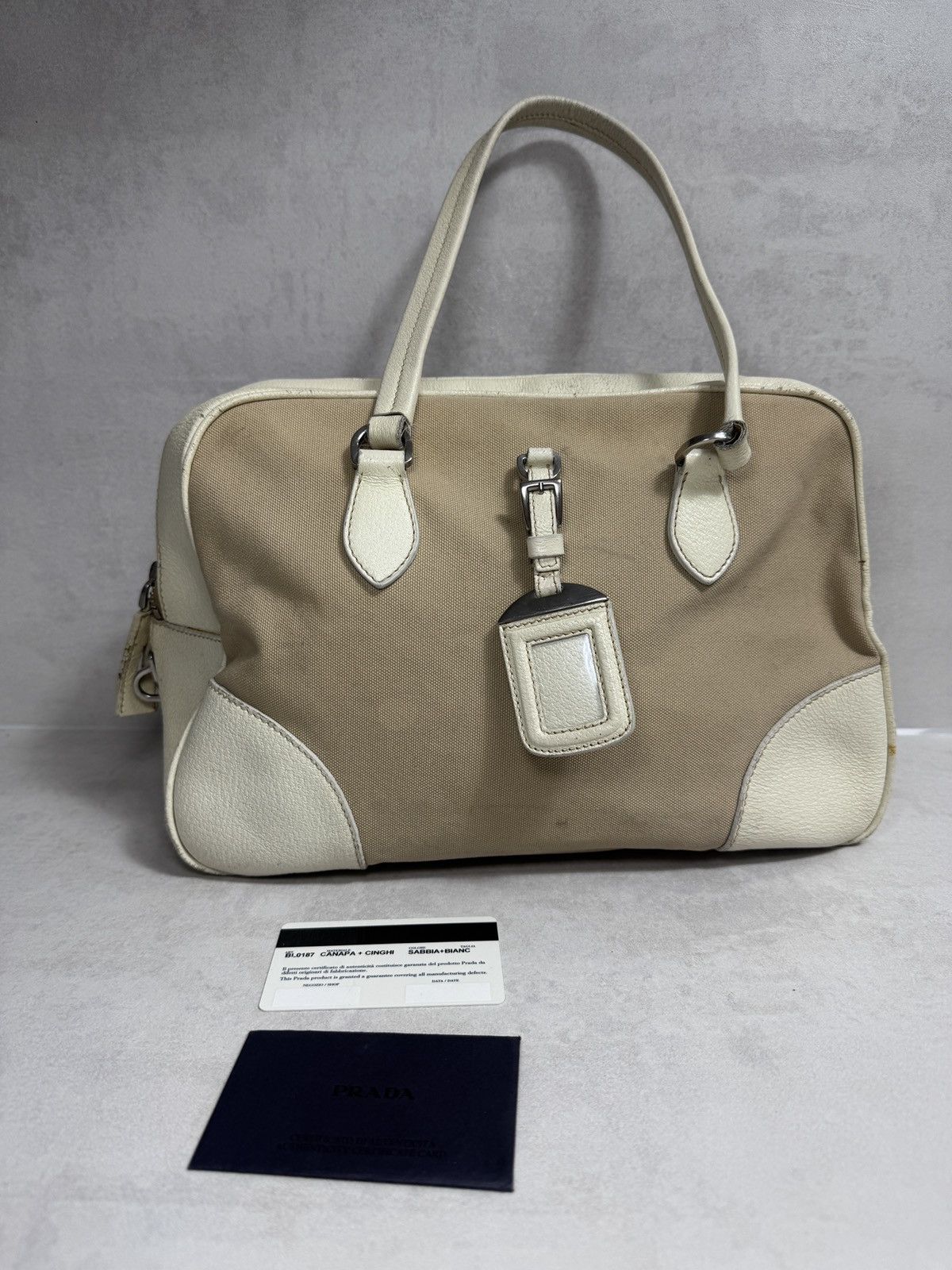 Prada Prada Boston Bag/ Bowling Bag Model BL0187 Size ONE SIZE - 1 Thumbnail