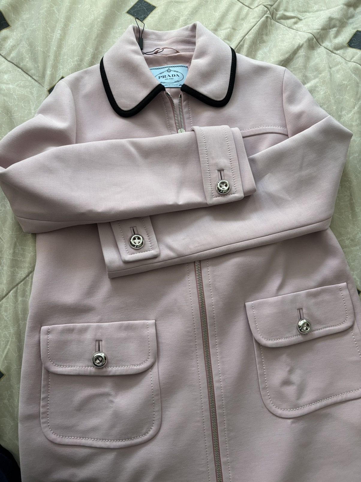 Prada Prada Pink Wool Dress Coat Jacket Women's Size 42/Medium Size M / US 6-8 / IT 42-44 - 4 Thumbnail