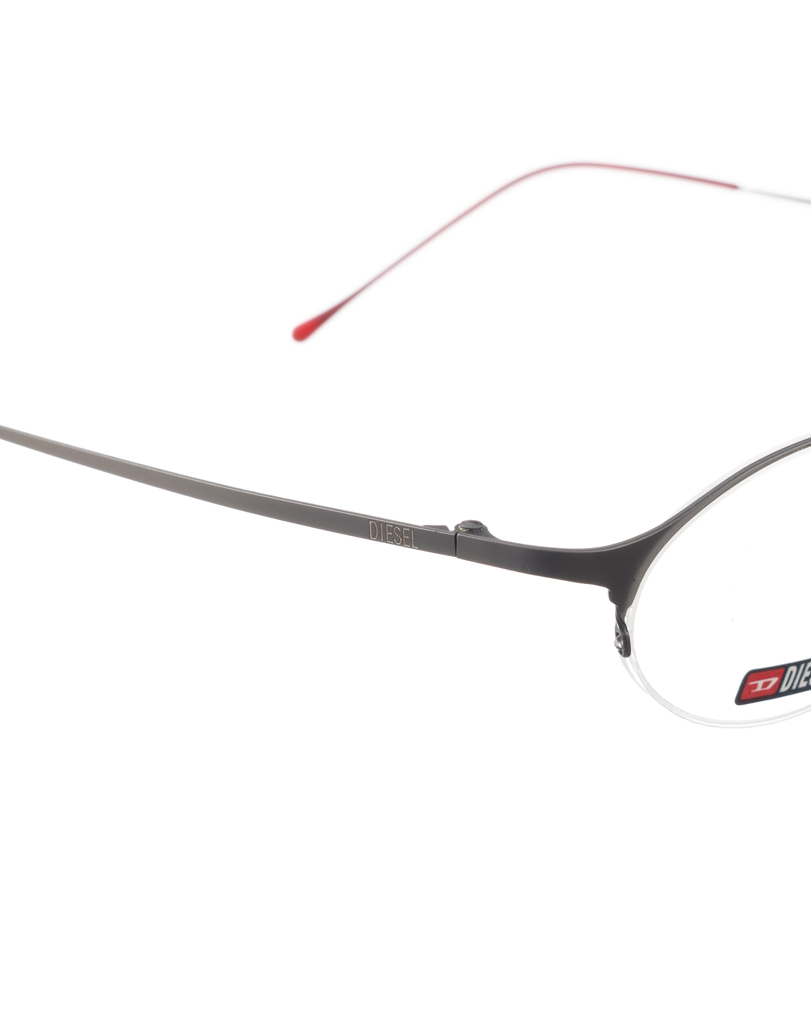 Diesel Diesel '00s Steel and Burgundy Half-Rim Mini Glasses Size ONE SIZE - 3 Thumbnail