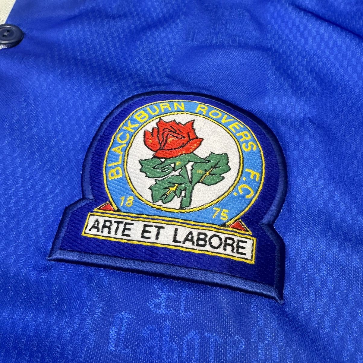Asics Blackburn Rovers 96/98 classic home shirt Size US L / EU 52-54 / 3 - 6 Thumbnail