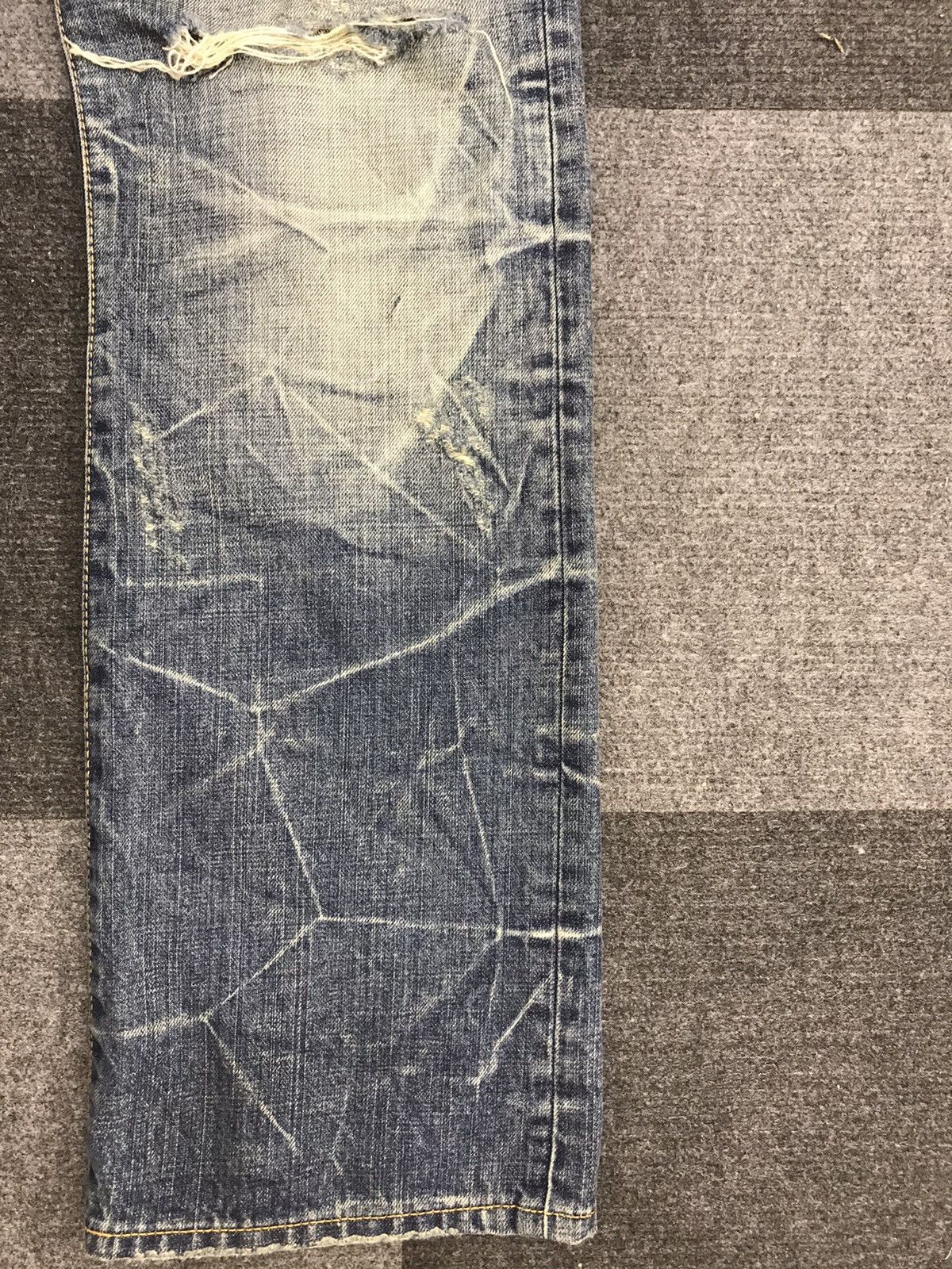 Japanese Brand CO&LU Japan Super Distressed Style Art Jeans F13 Size US 29 - 6 Thumbnail