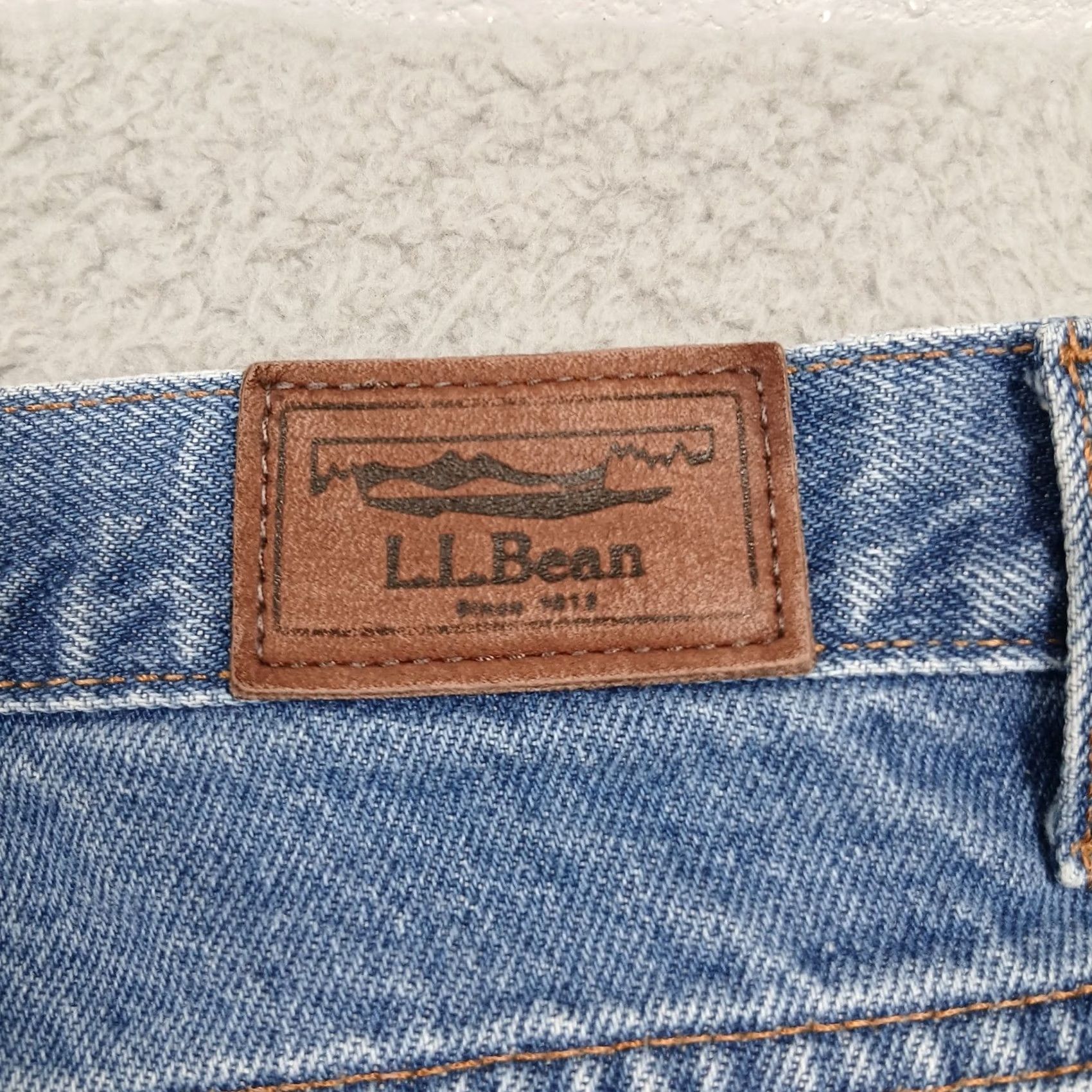 Vintage L.L. Bean Mens Jeans Classic Fit Blue Denim 33x32 Cotton 5-Pocket Size US 33 - 4 Thumbnail