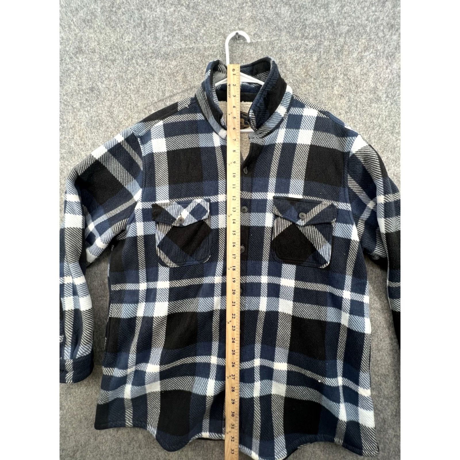 Vintage Freedom Foundry Men’s Blue Plaid Sherpa Lined Button Up Fleece Jacket XL Size Blue Plaid Sherpa Lined Jacket Mens Size US XL / EU 56 / 4 - 3 Thumbnail