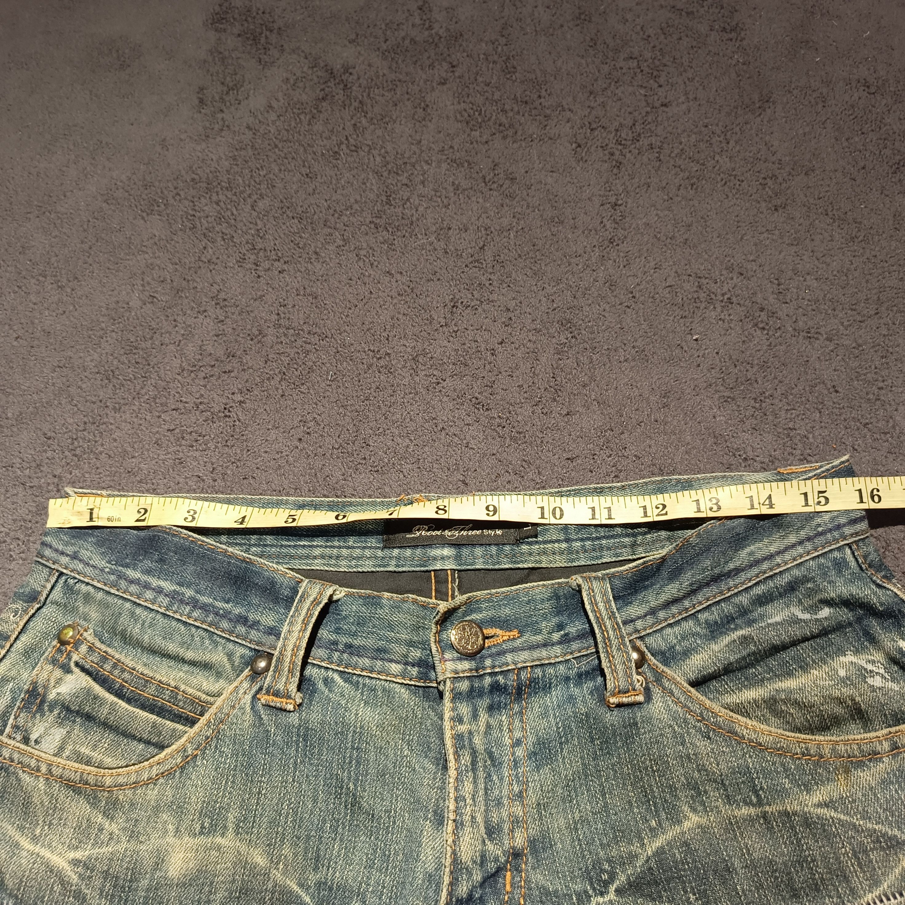 If Six Was Nine 🇯🇵🔥 Japanese Seditionaries Paint Ripped Denim Size US 32 / EU 48 - 14 Thumbnail