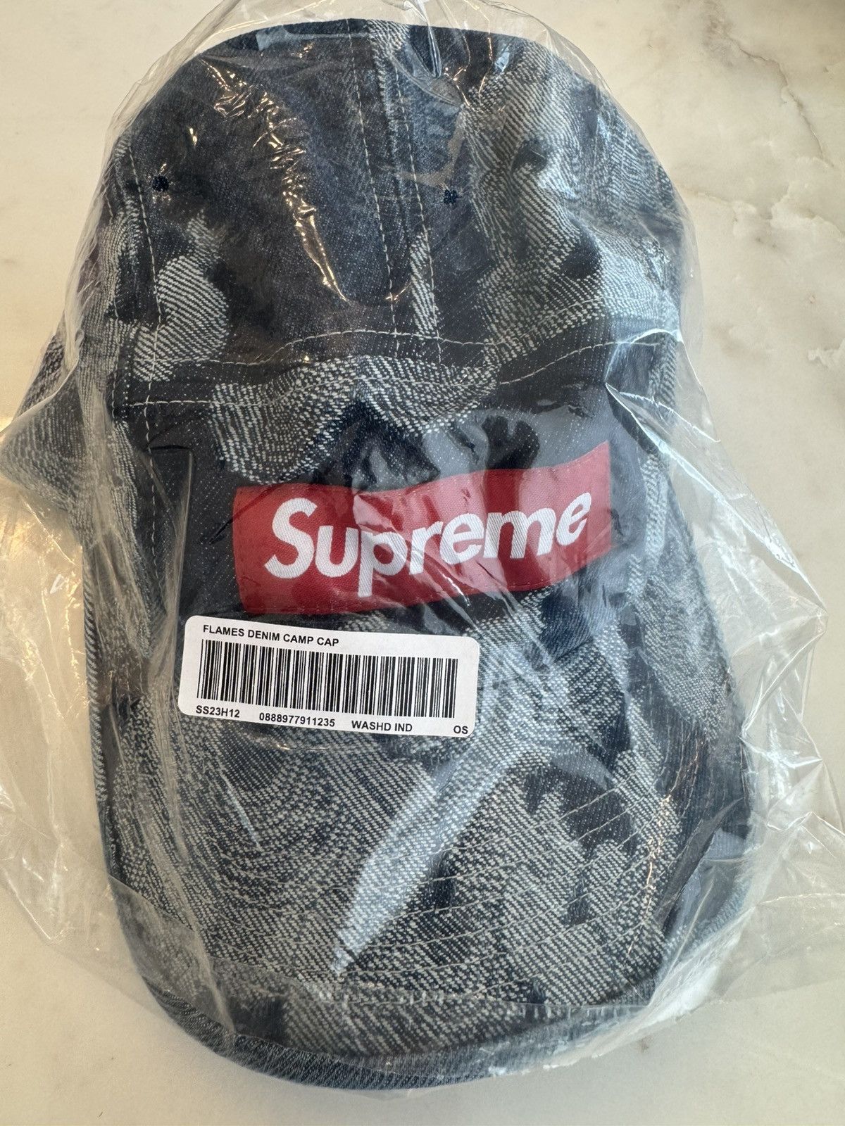 Supreme Supreme Flames Denim Camp Cap Size ONE SIZE - 3 Thumbnail