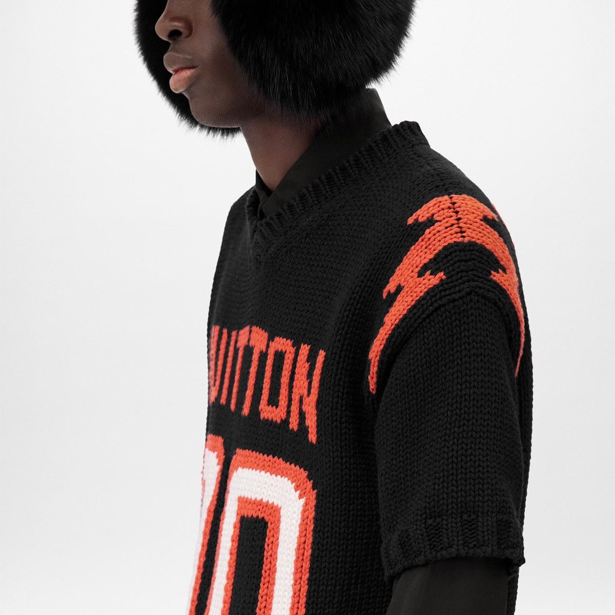 Louis Vuitton Chunky Intarsia Football Sweater