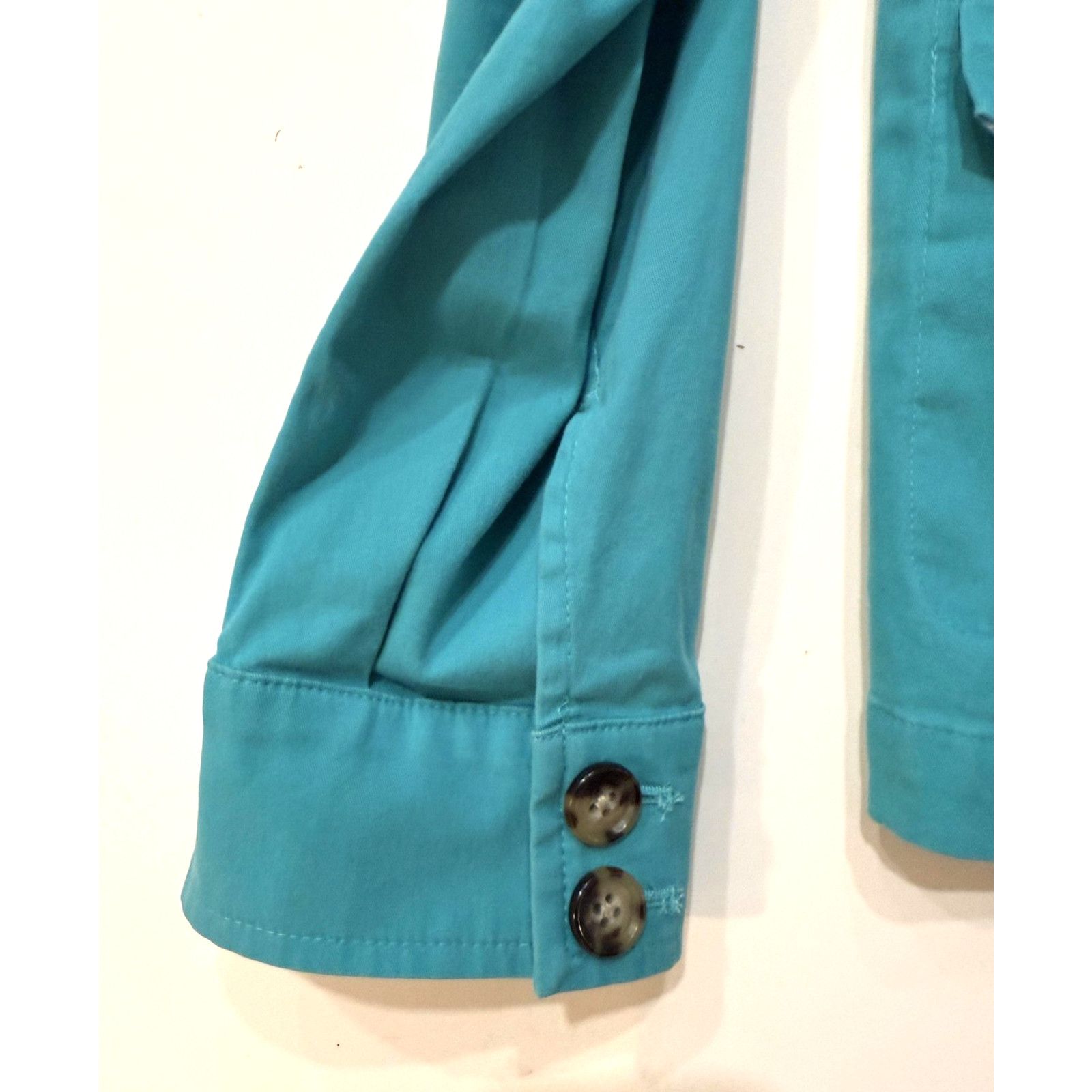 & Other Stories Talbots Jacket Womens SM Teal Button Utility Chore Pockets Size S / US 4 / IT 40 - 4 Thumbnail