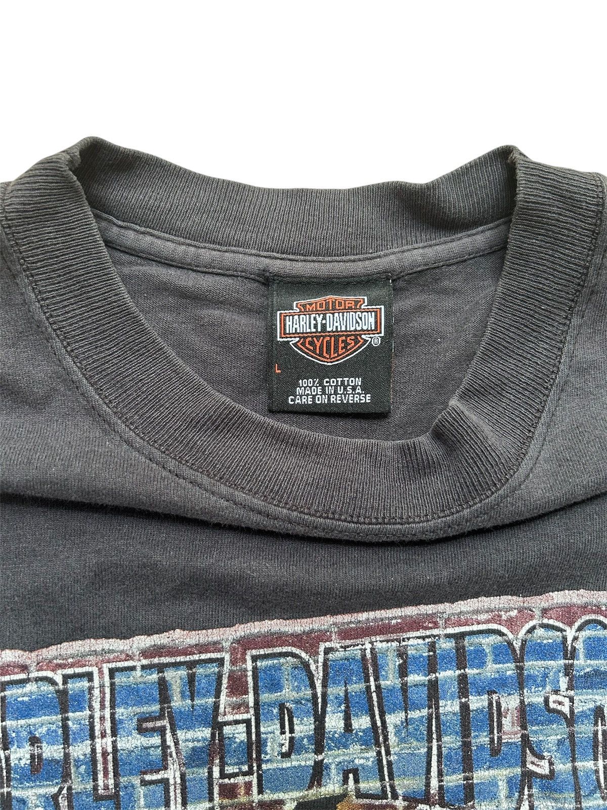 Harley Davidson Vintage Harley USA Tee – Rare Japan Graphic 90s Biker Size US L / EU 52-54 / 3 - 3 Thumbnail