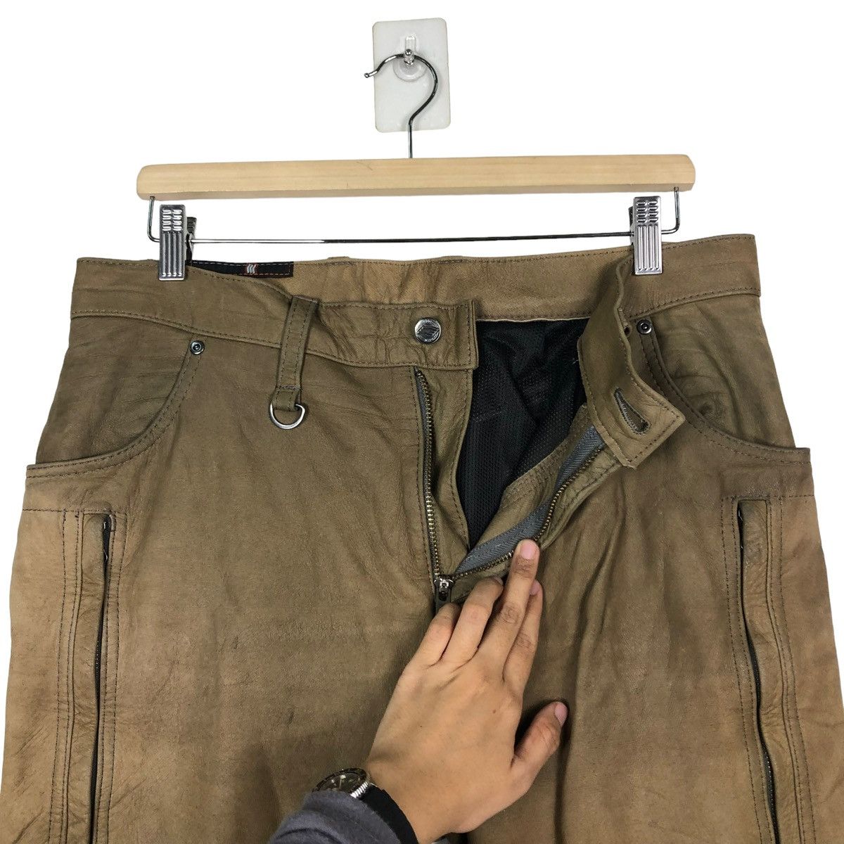 Genuine Leather 🔥90’s Vintage Biker Leather Pants Japan Made Size US 36 / EU 52 - 9 Thumbnail