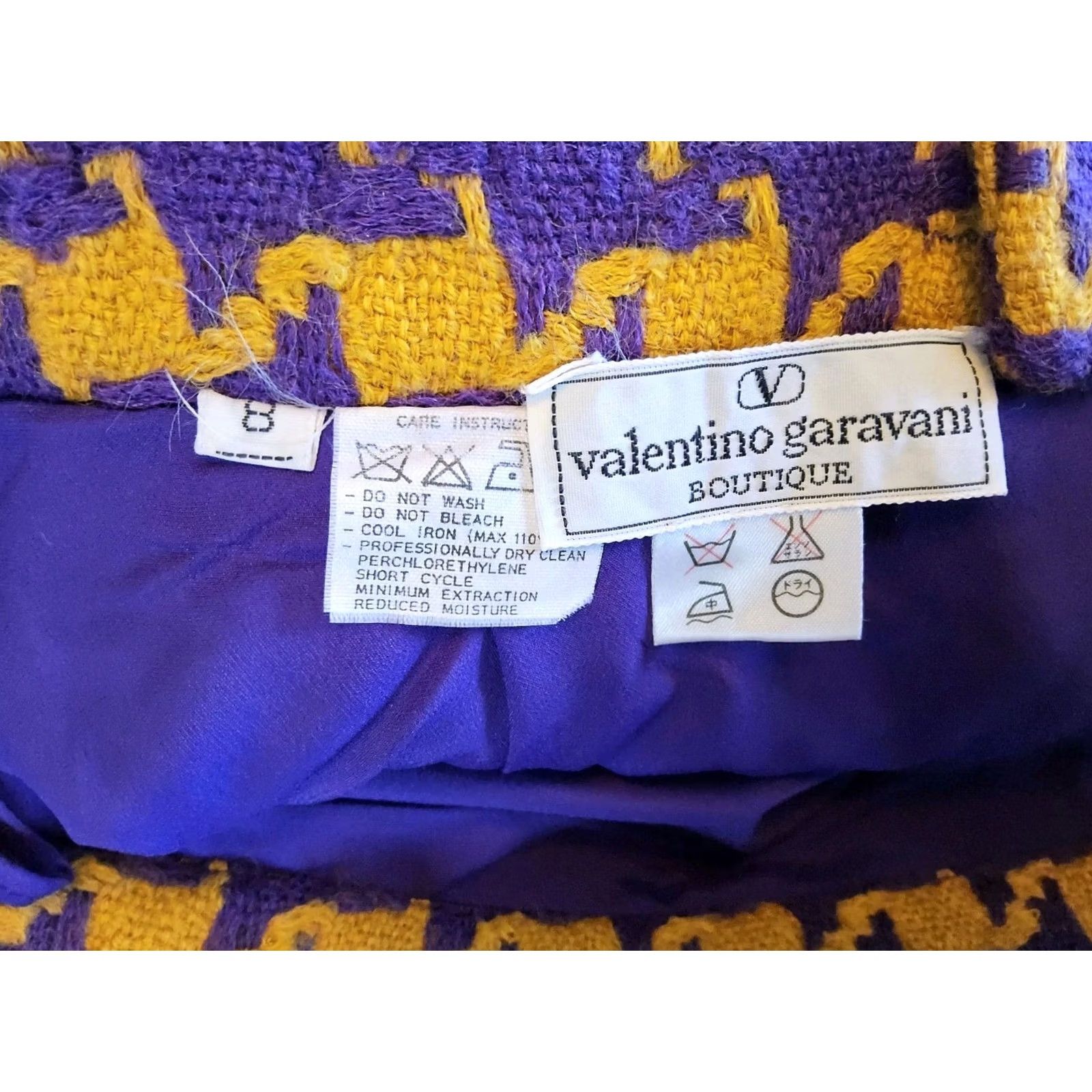Valentino Valentino Skirt Women Knee Length Houndstooth Lined Size 8 Multicolor Pencil Straight Womens Size 30" / US 8 / IT 44 - 4 Thumbnail
