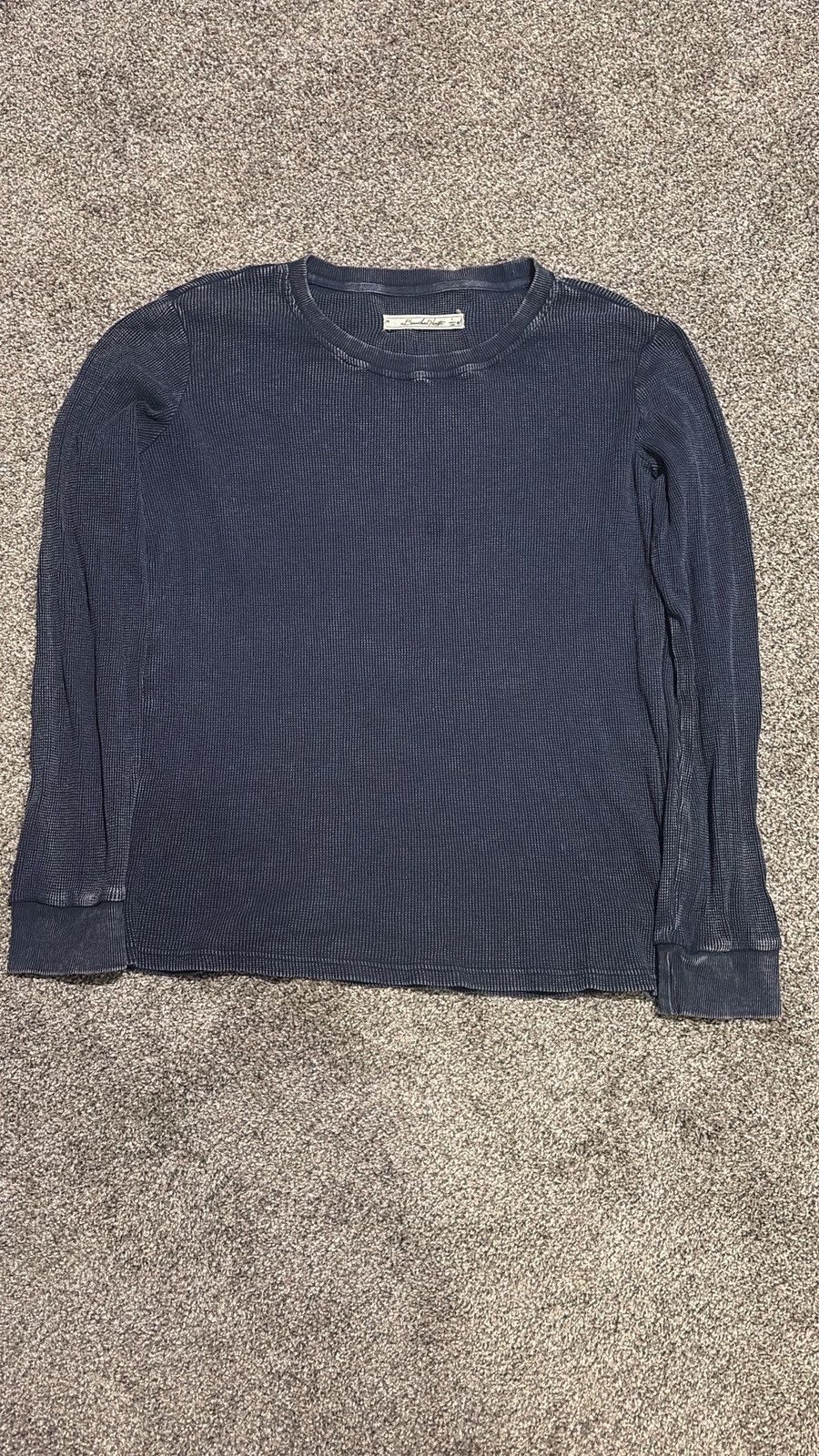 Other Vintage Washed Navy Blue Boundless North Waffle Longsleeve Size US L / EU 52-54 / 3 - 1 Thumbnail