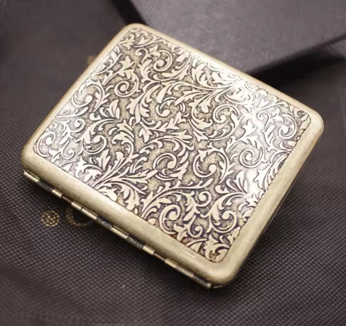 Other Vintage Metal Brass Cigar Storage Box Case Size ONE SIZE - 1 Thumbnail