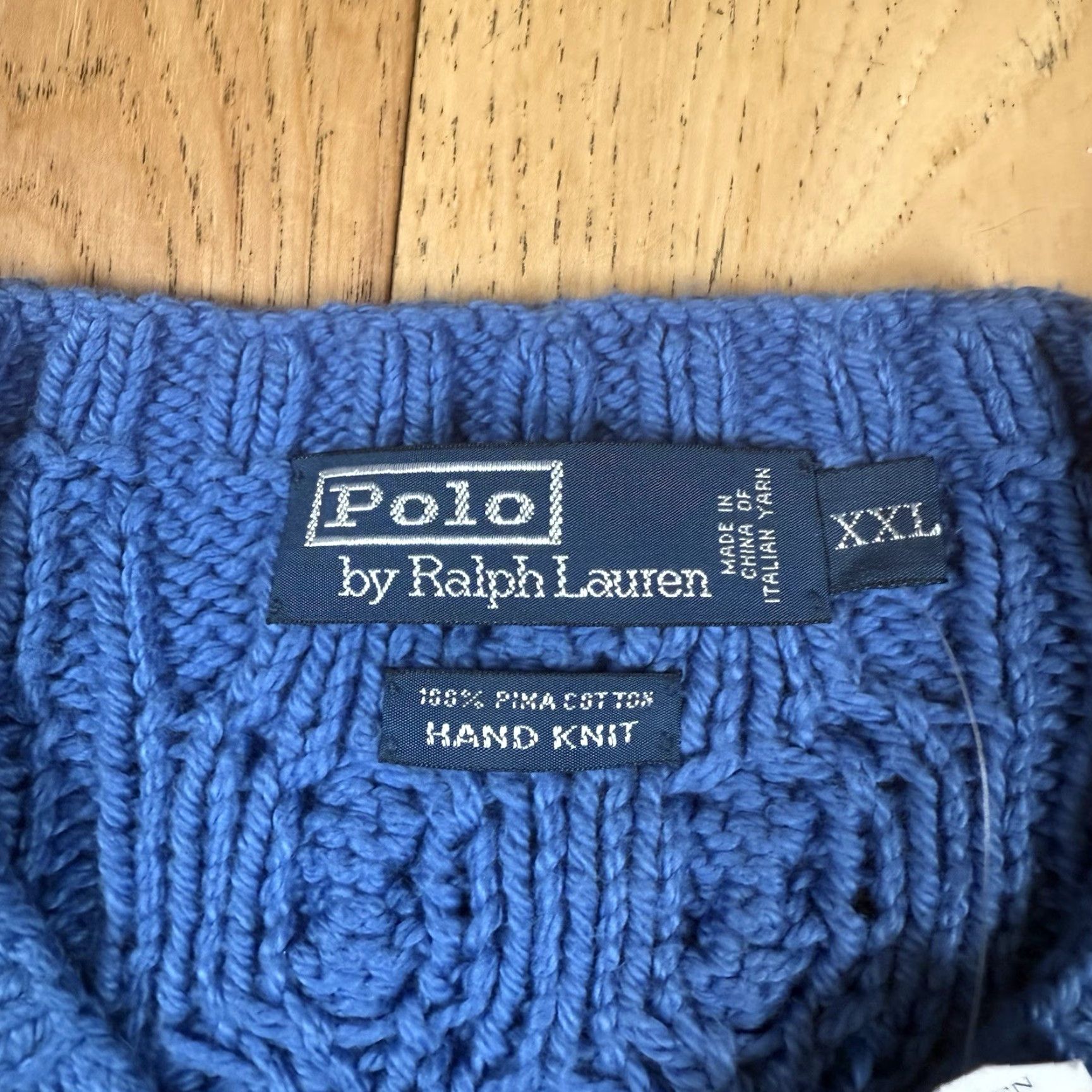 Ralph Lauren VINTAGE Polo Ralph Lauren Sweater Cable-Knit Pullover Mens XXL Blue NWT Hands Knit Heavy NWT Size US XXL / EU 58 / 5 - 6 Thumbnail