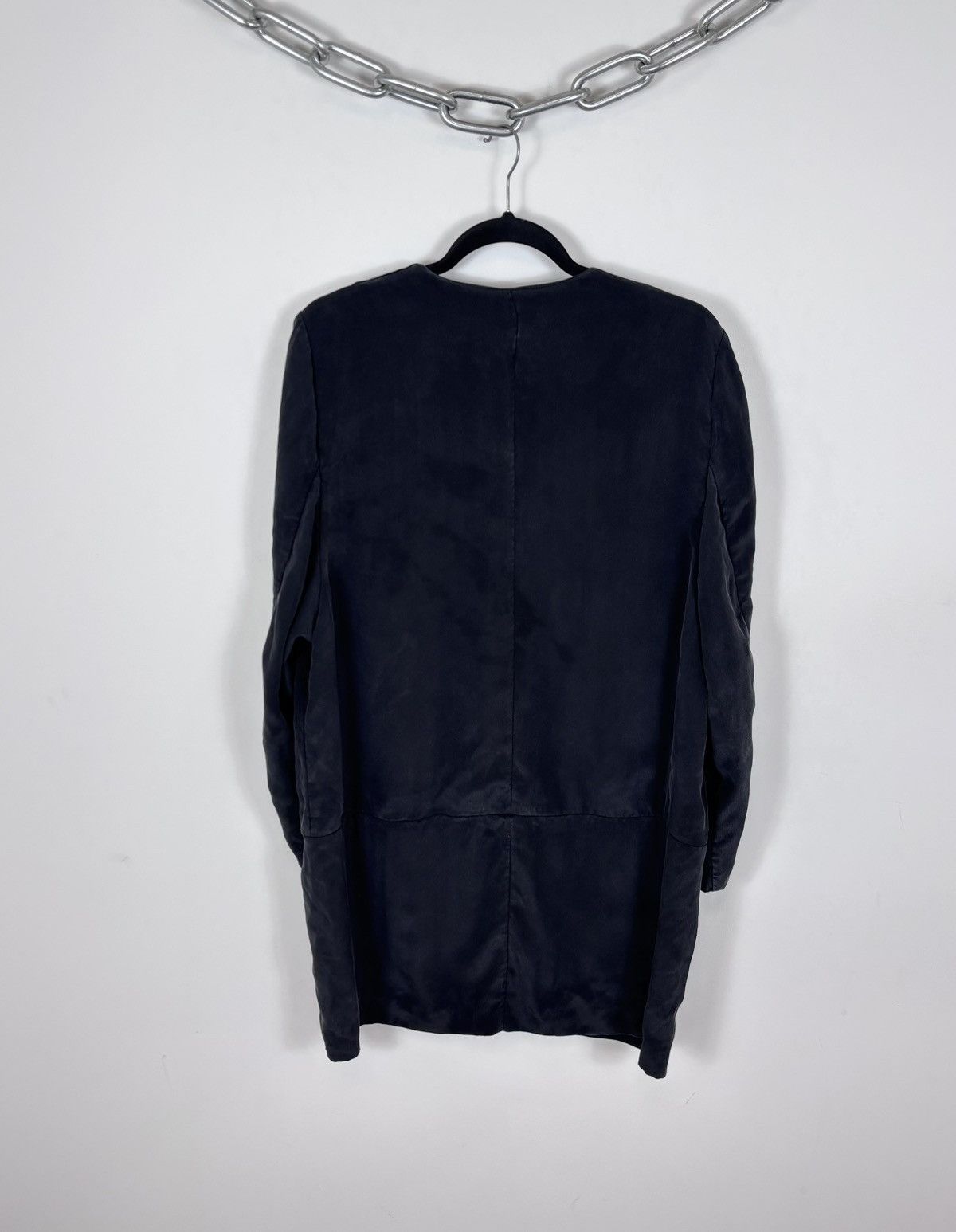 Miu Miu Miu Miu Women’s Grey/Black Silk Snap Cardigan Blouse Dress Size M / US 6-8 / IT 42-44 - 17 Thumbnail