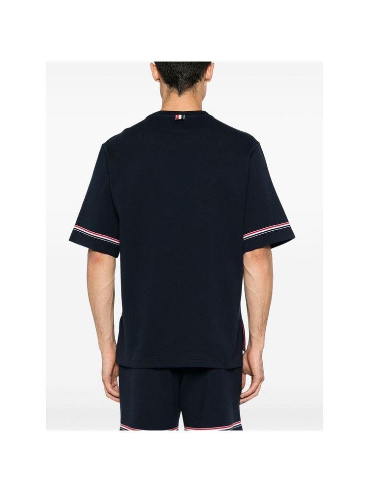 Thom Browne o1s22i1n1124 Rugby Fit T-Shirt in Navy Blue Size US M / EU 48-50 / 2 - 3 Thumbnail