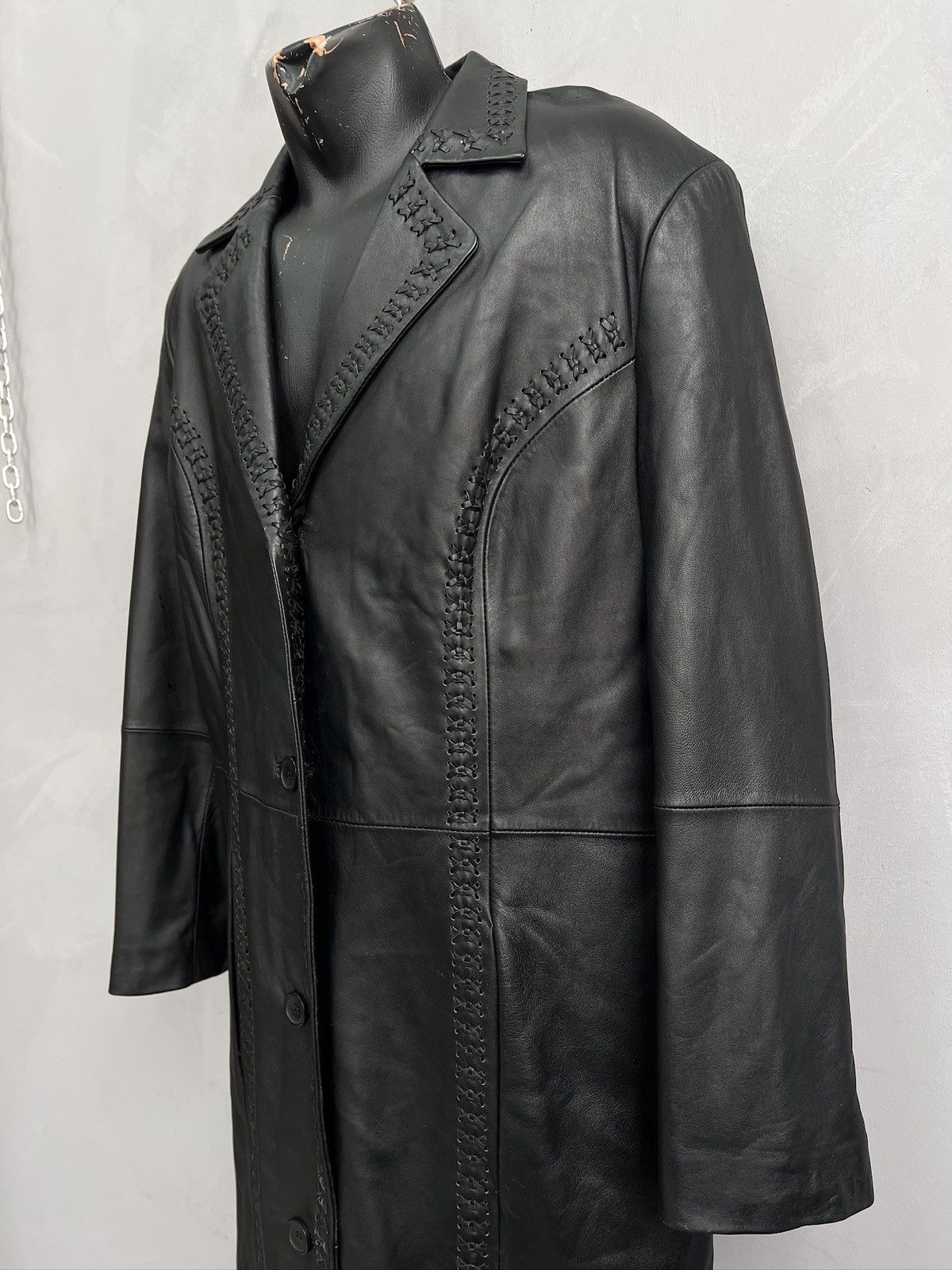 14th Addiction Gothic style balenciaga long leather coat y2k Size US L / EU 52-54 / 3 - 4 Thumbnail