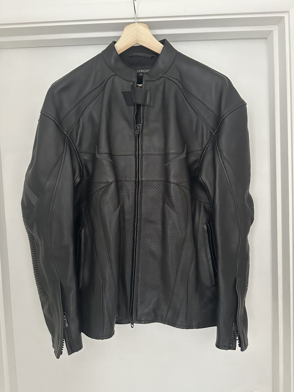Balenciaga Balenciaga Leather Biker Racing Jacket Size US M / EU 48-50 / 2 - 1 Thumbnail