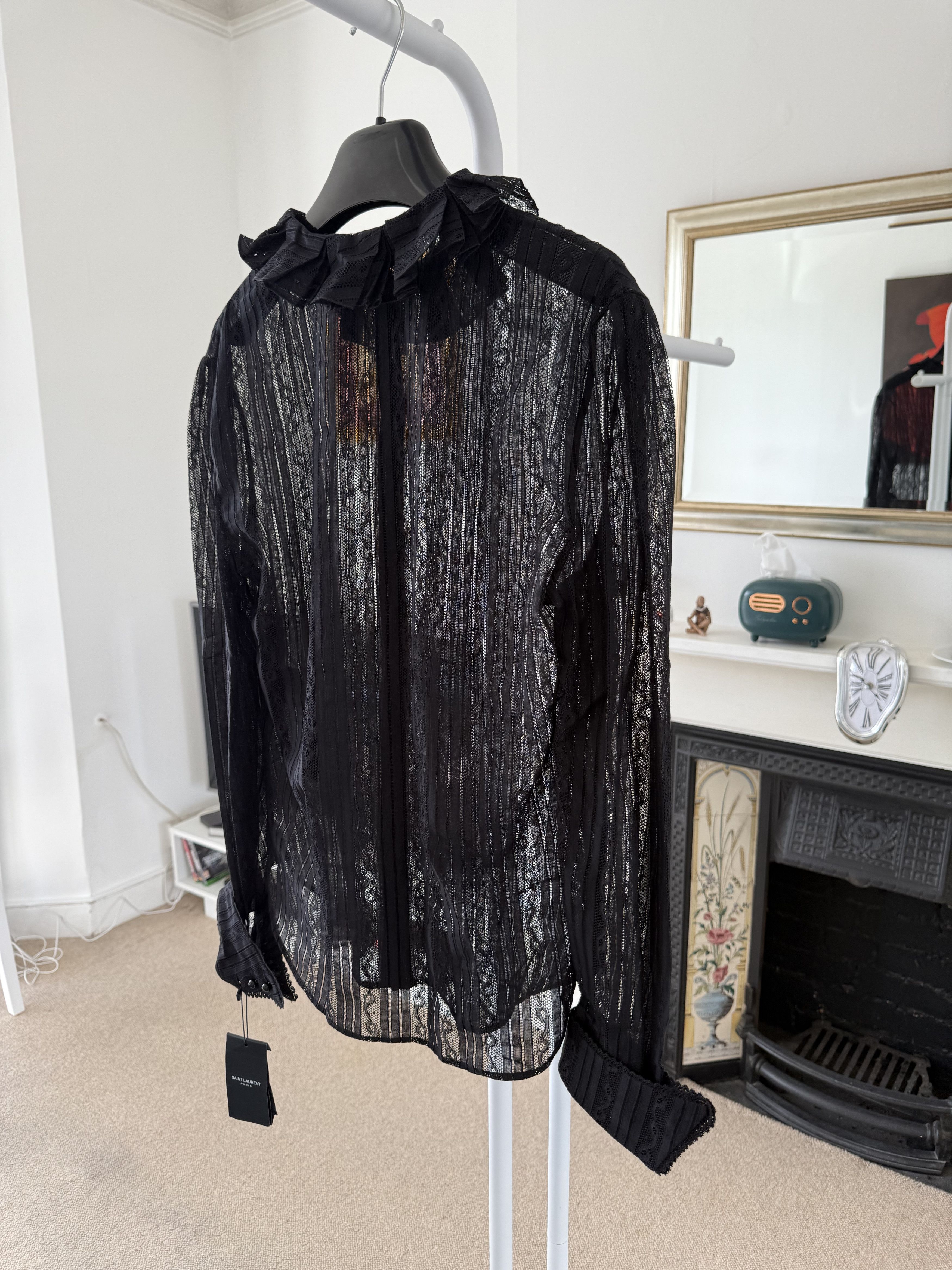 Saint Laurent Paris SS22 Saint Laurent Button Shirt in Lace Size US S / EU 44-46 / 1 - 5 Thumbnail