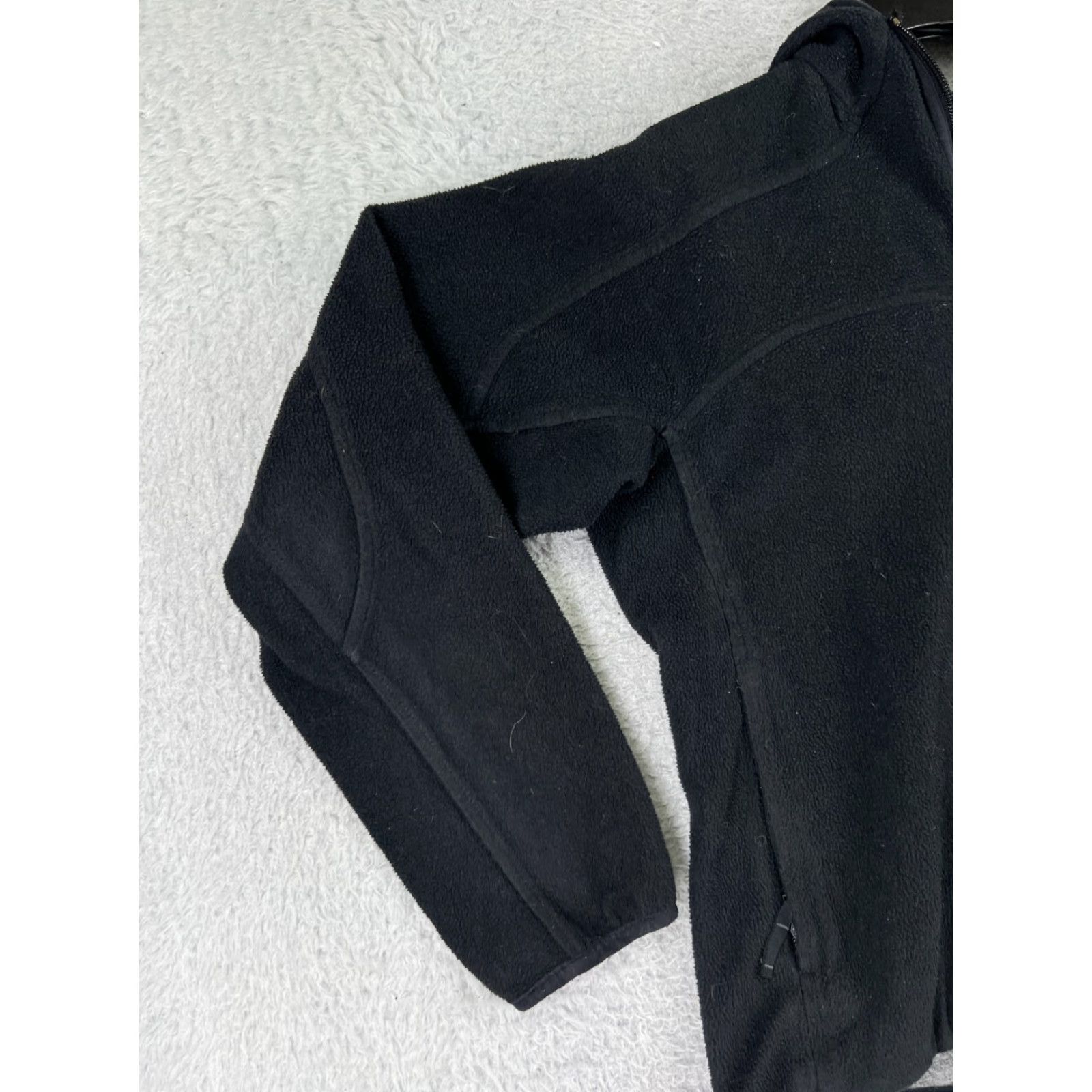 Vintage Columbia Jacket Women XL Black Fleece Hooded Full Zip Polyester Size XL / US 12-14 / IT 48-50 - 6 Thumbnail