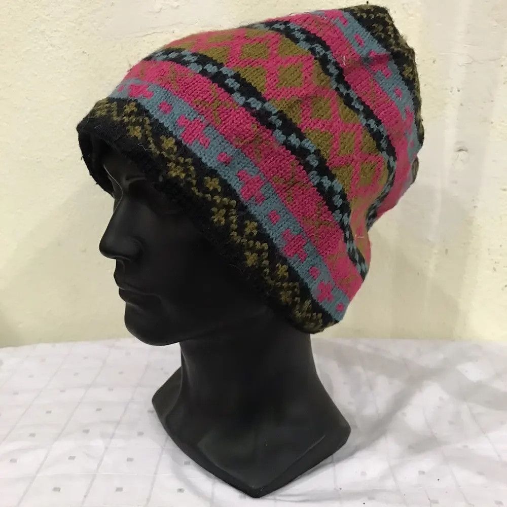 Japanese Brand Japanese Brand Navajo Design Beanie Hat Size ONE SIZE - 2 Thumbnail